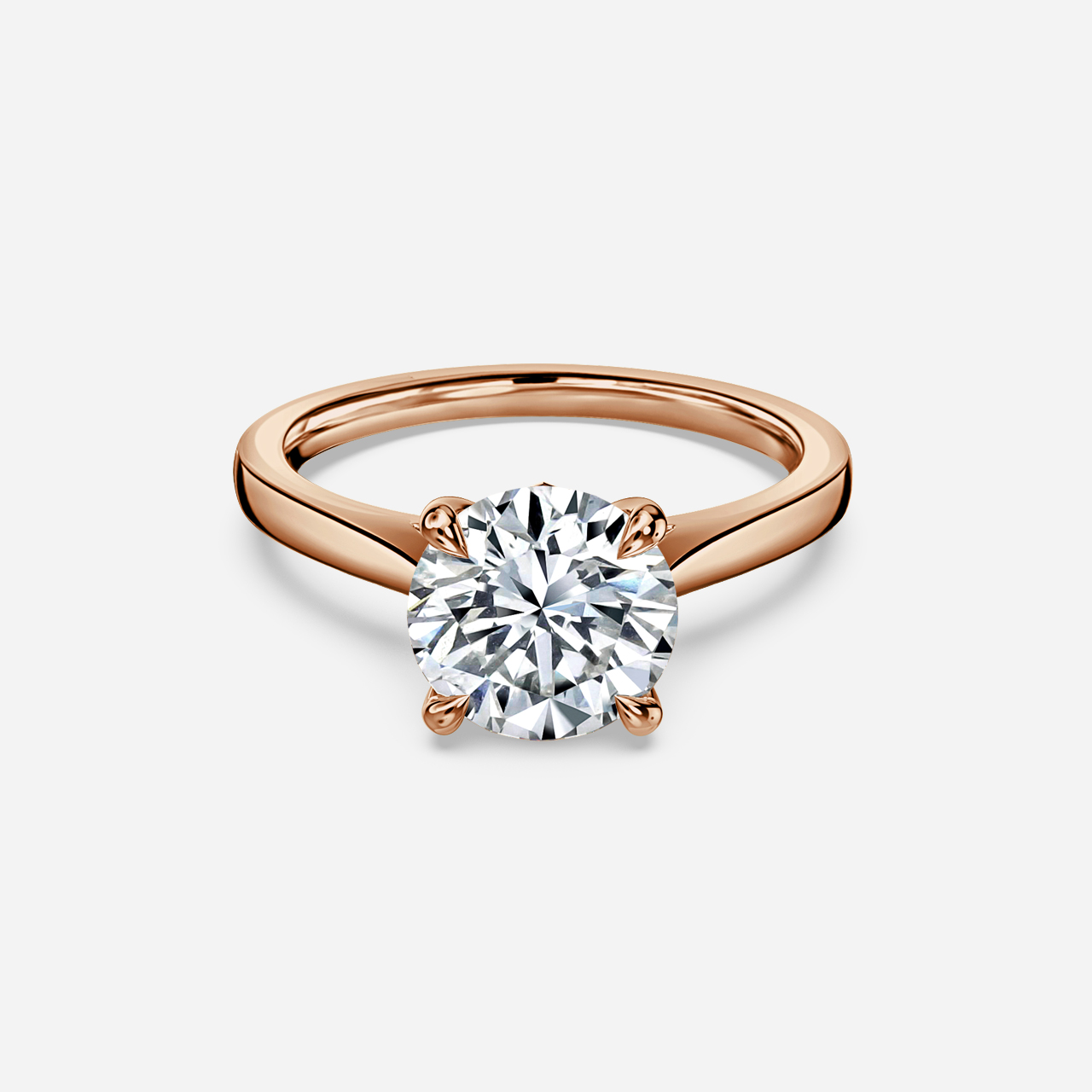 Tulip Rose Gold Solitaire Engagement Ring