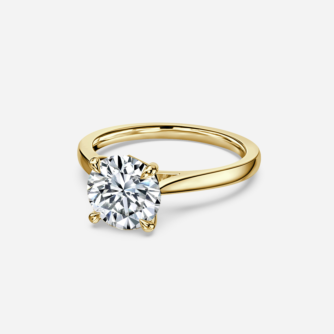 Tulip Yellow Gold Solitaire Engagement Ring