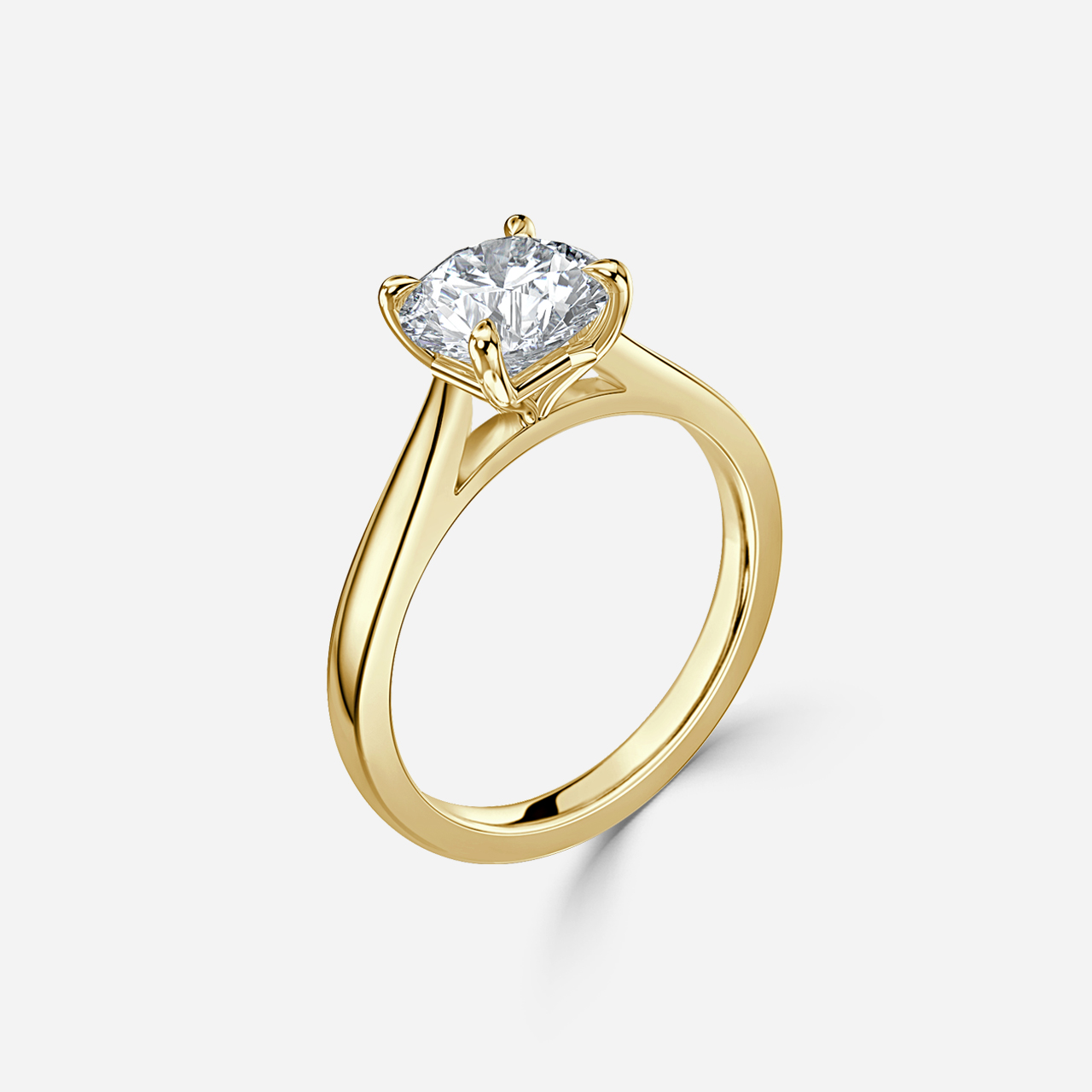 Tulip Yellow Gold Solitaire Engagement Ring