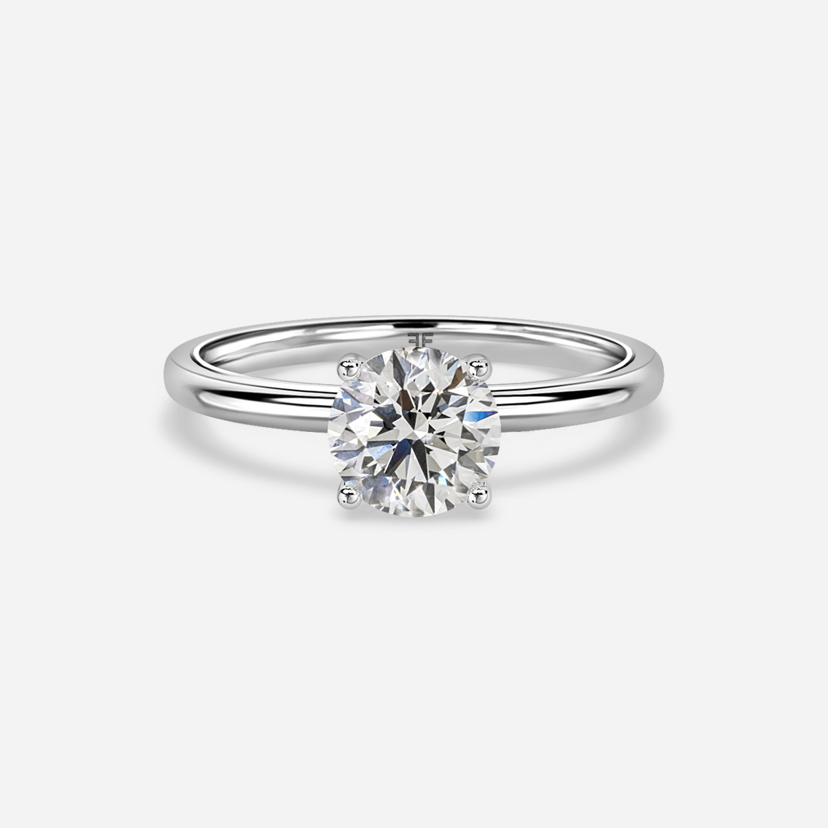 Una Platinum Modern Engagement Ring