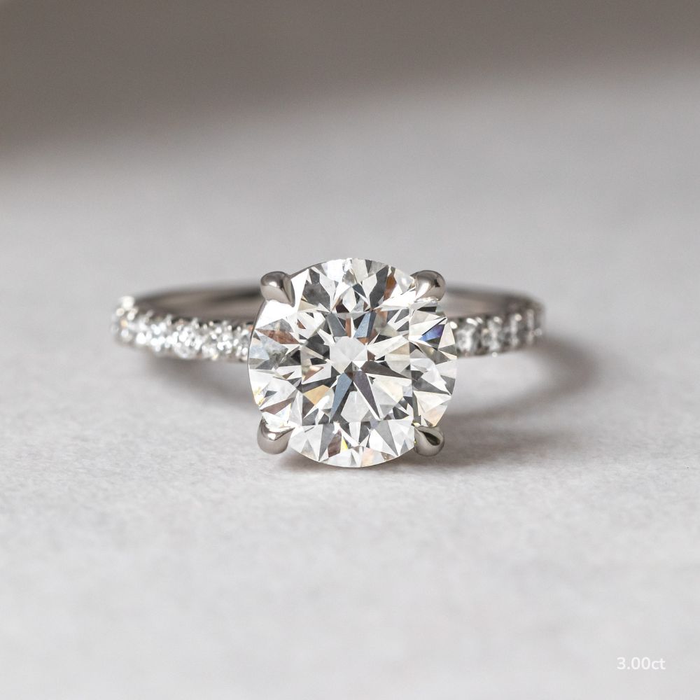 Jessica White Gold Pave Engagement Ring