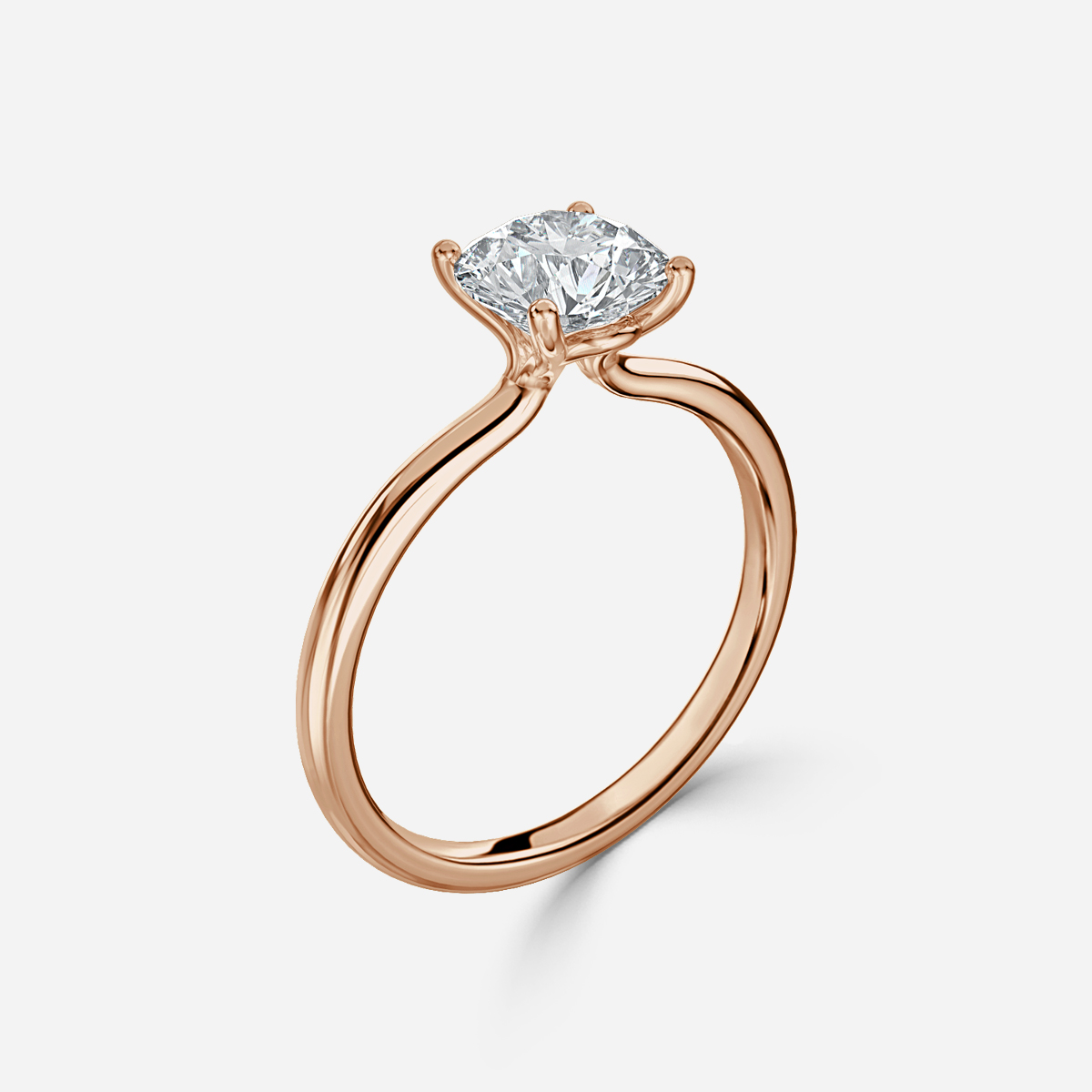 Athena Rose Gold Solitaire Engagement Ring