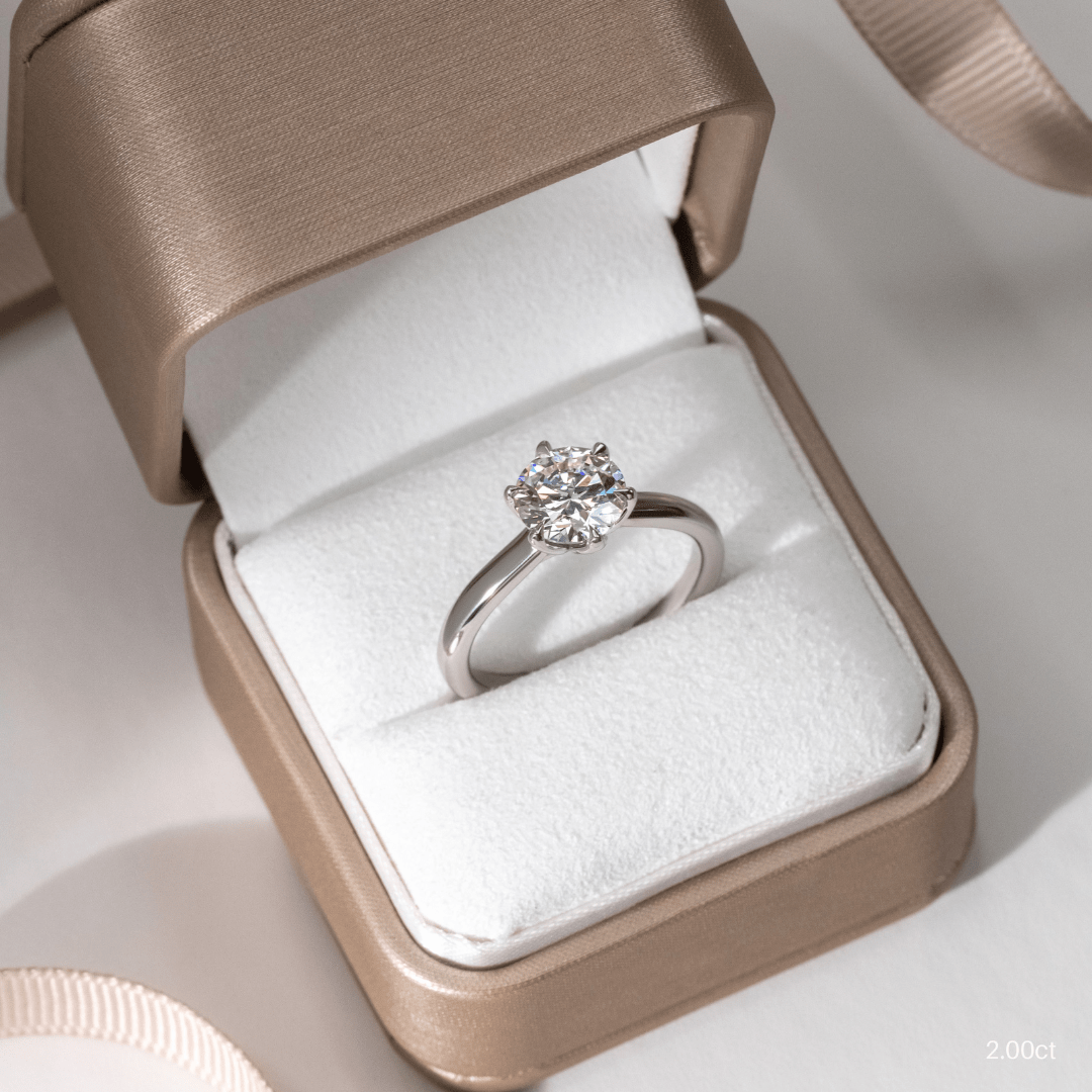 Elswin White Gold Flower Engagement Ring - Flawless Fine Jewellery London