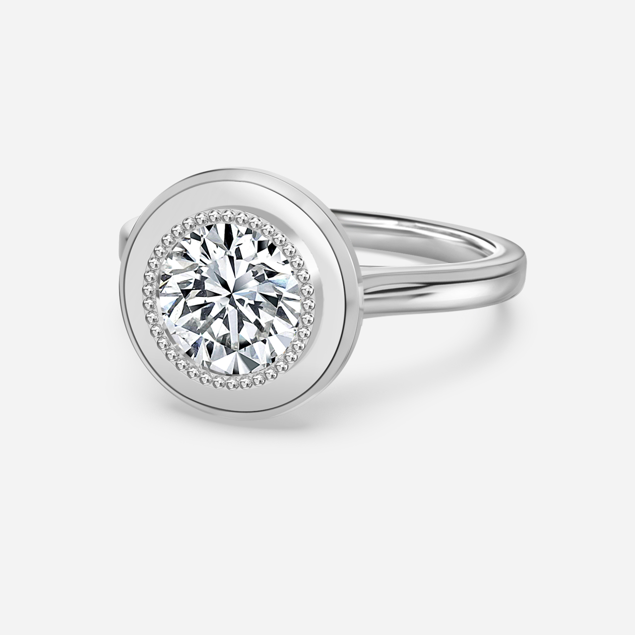 Adaya Platinum Vintage Engagement Ring