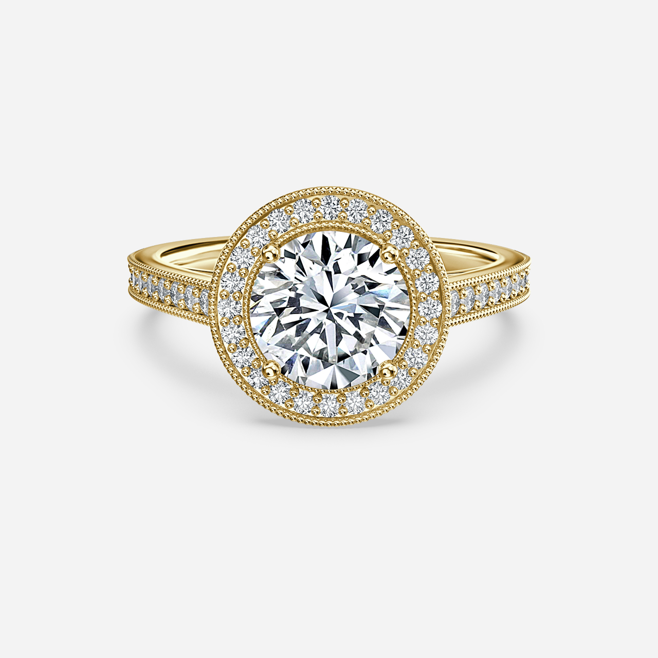 Alika Yellow Gold Vintage Engagement Ring
