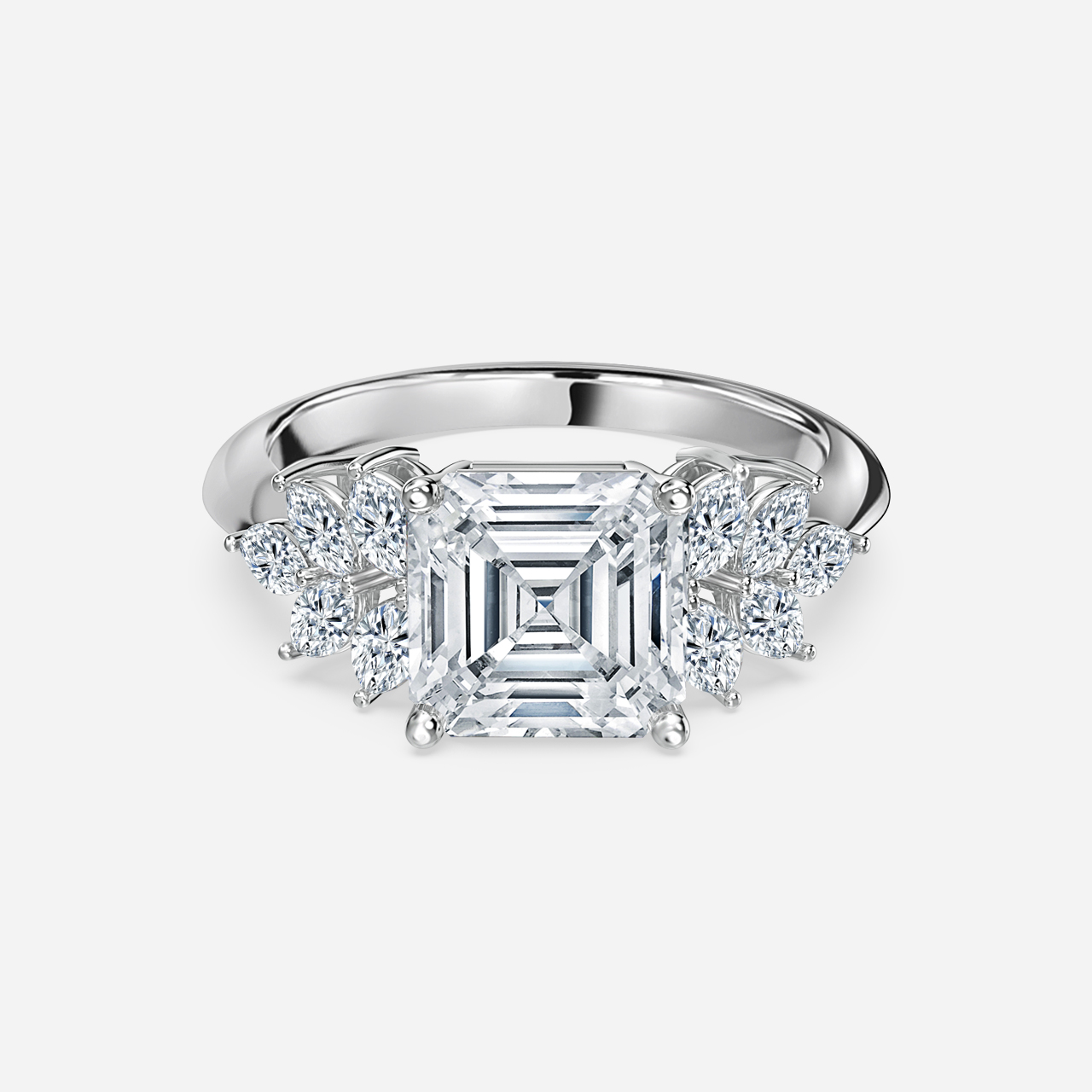Anastasia Platinum Unique Engagement Ring