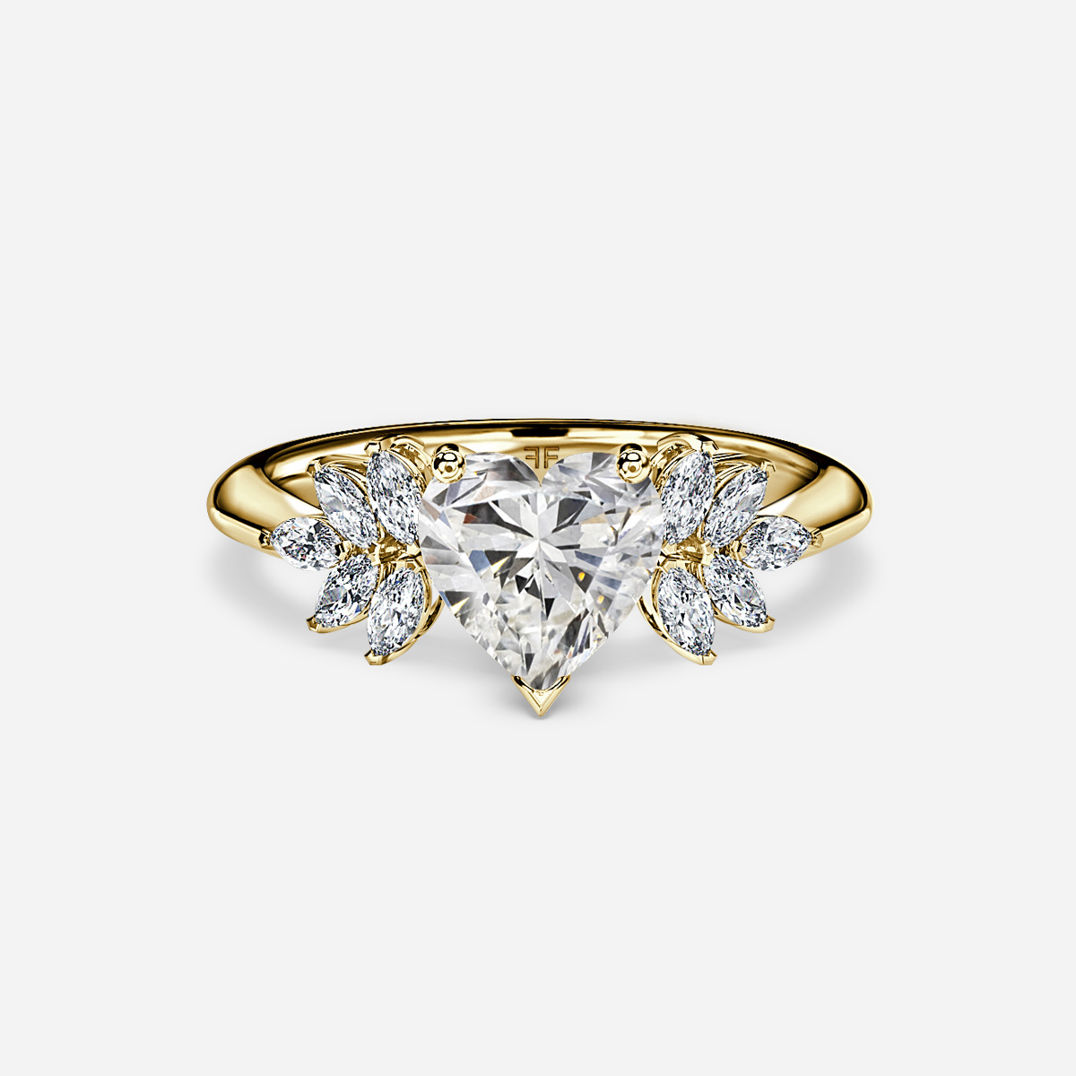 Anastasia Yellow Gold Cluster Engagement Ring