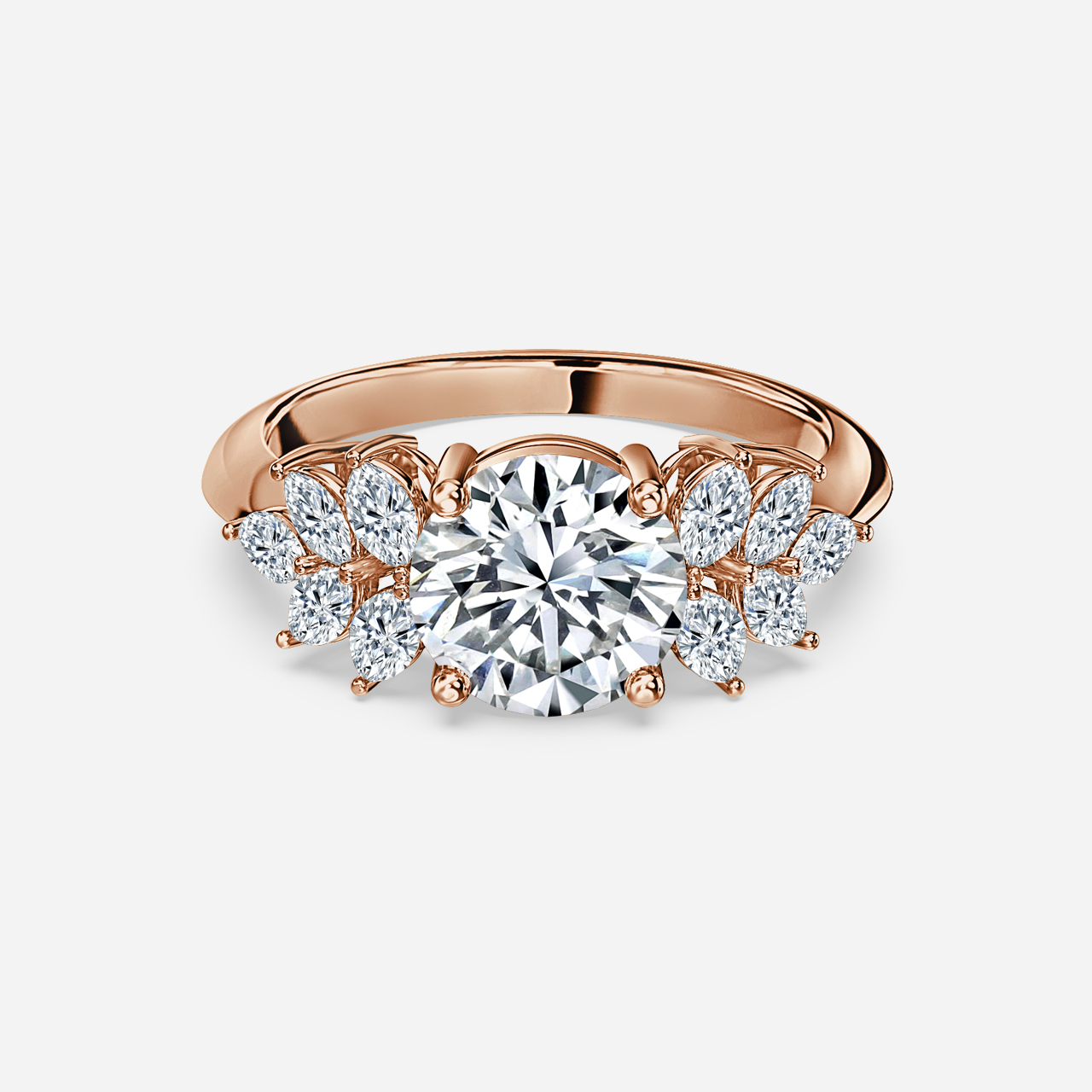 Anastasia Rose Gold Unique Engagement Ring