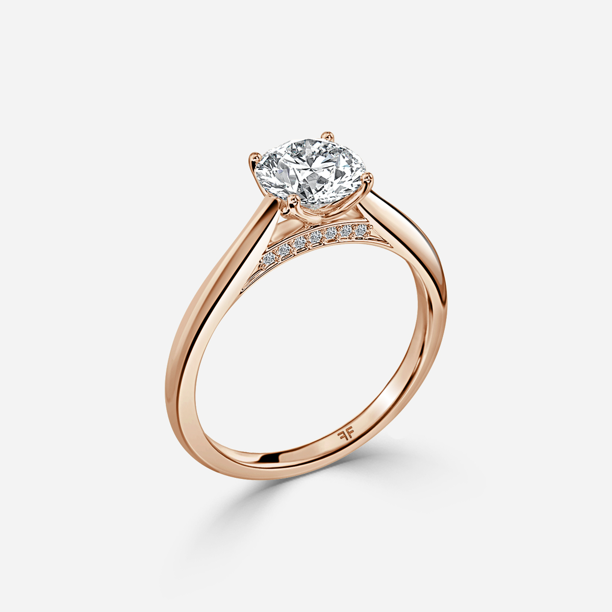 Dalia Rose Gold Flower Engagement Ring