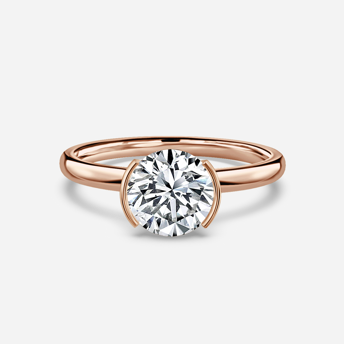 Avian Rose Gold Bezel Engagement Ring