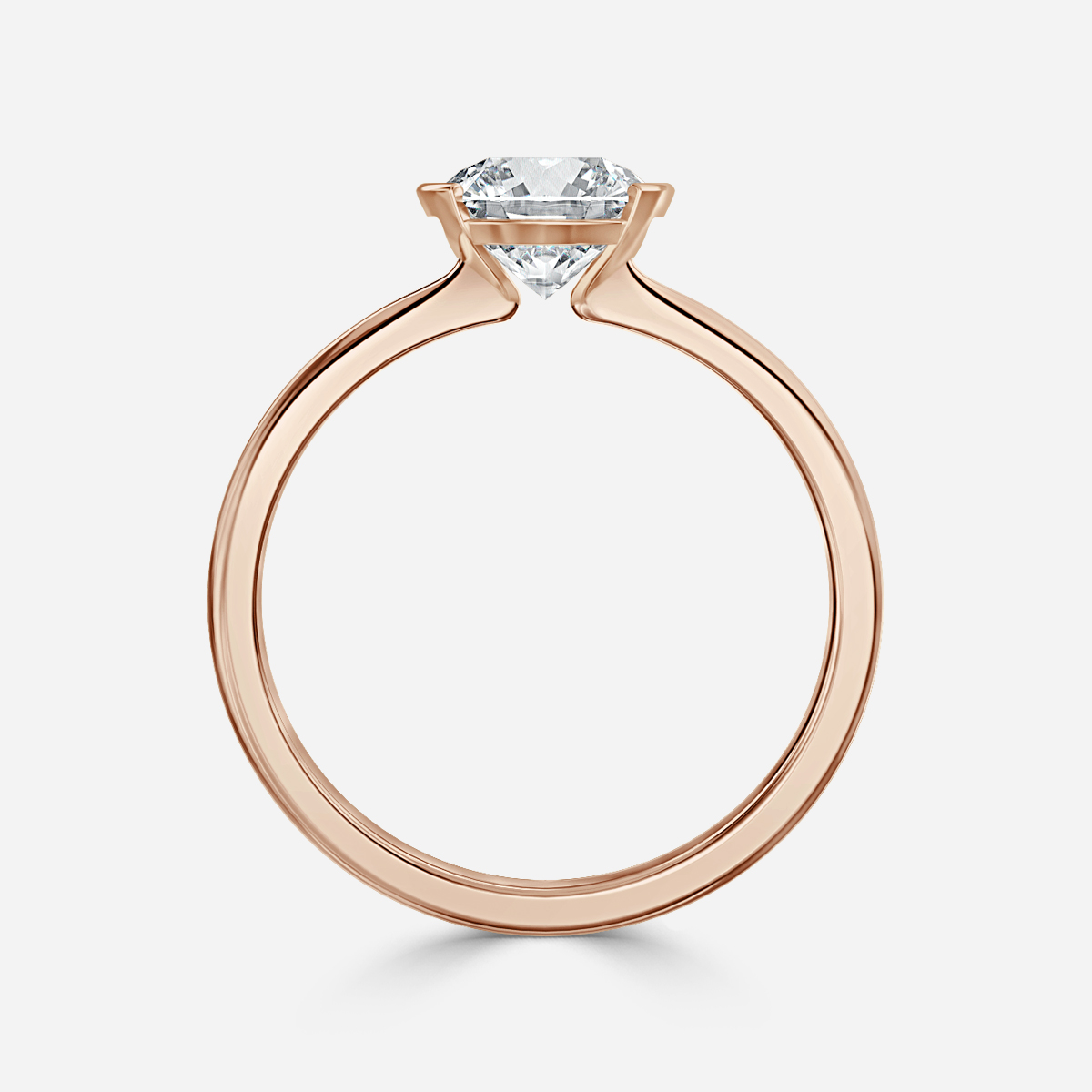 Avian Rose Gold Bazel Engagement Ring