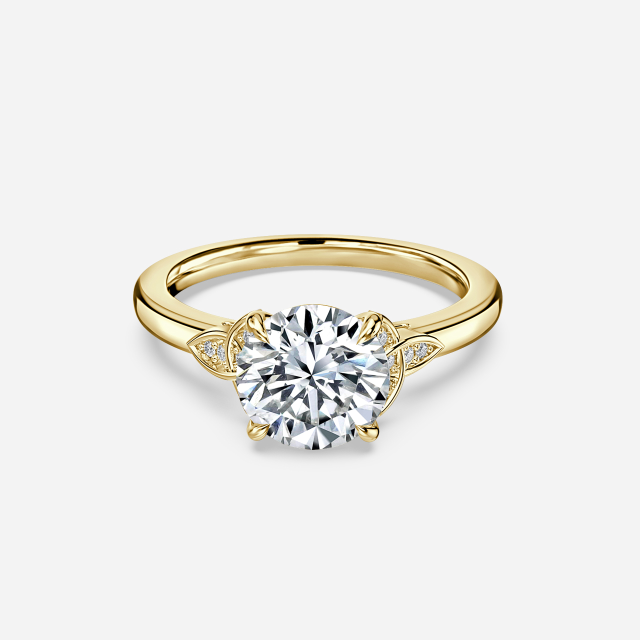 Celtic Song Yellow Gold Unique Engagement Ring