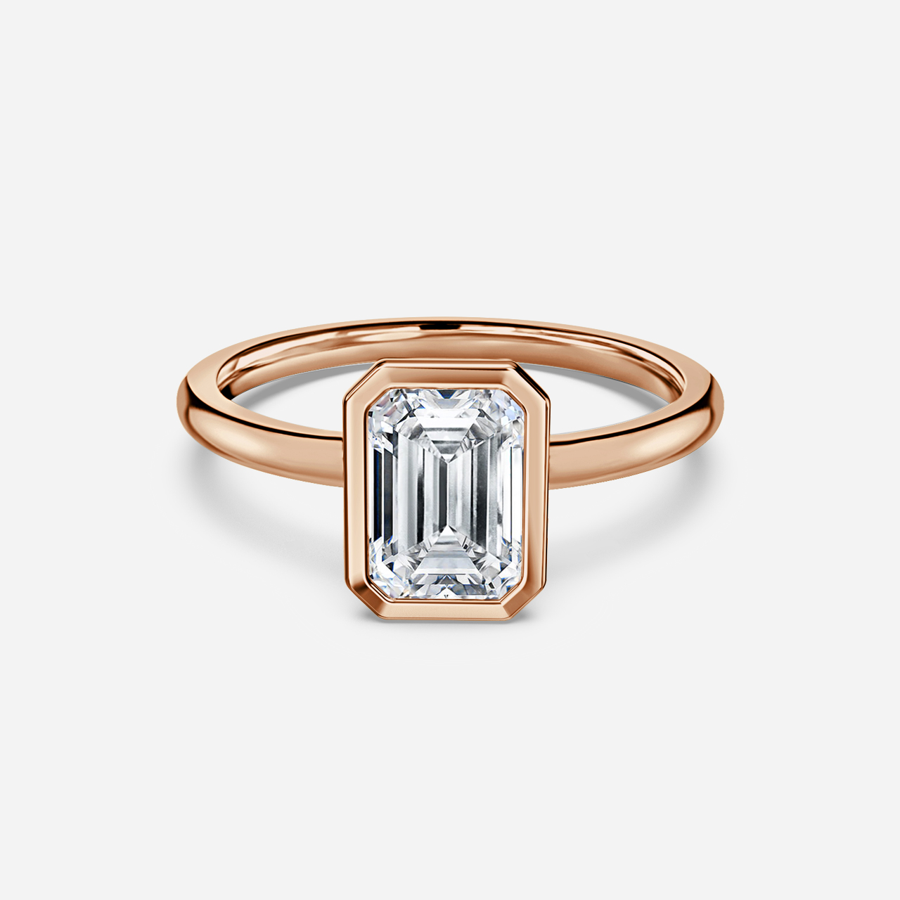 Emerald Cut Bezel Set Engagement Rings - Flawless Fine Jewellery | London