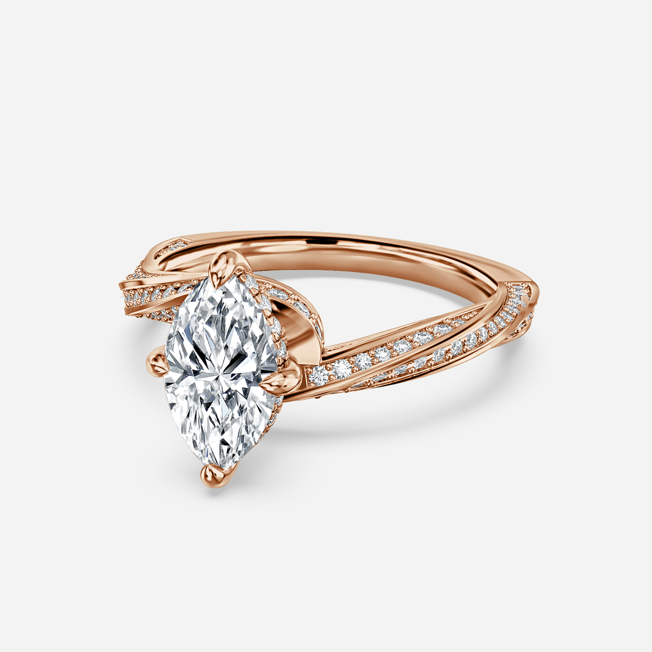 Nefereti Rose Gold Engagement Ring