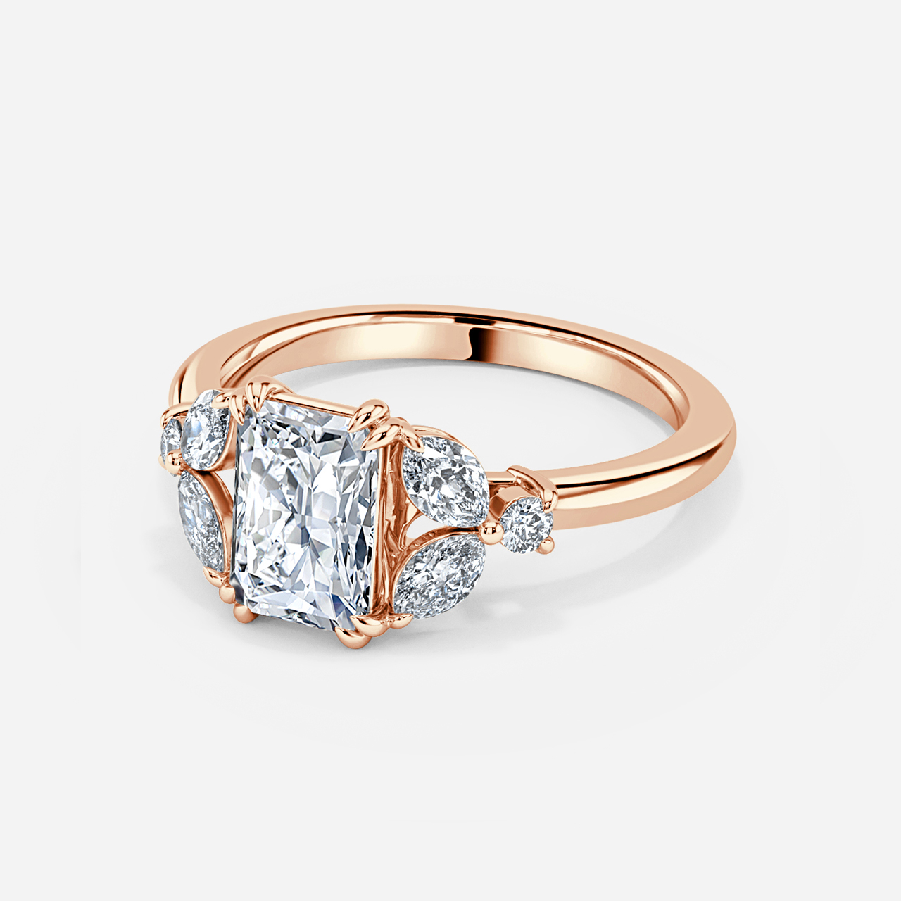 Victoria Rose Gold Unique Engagement Ring