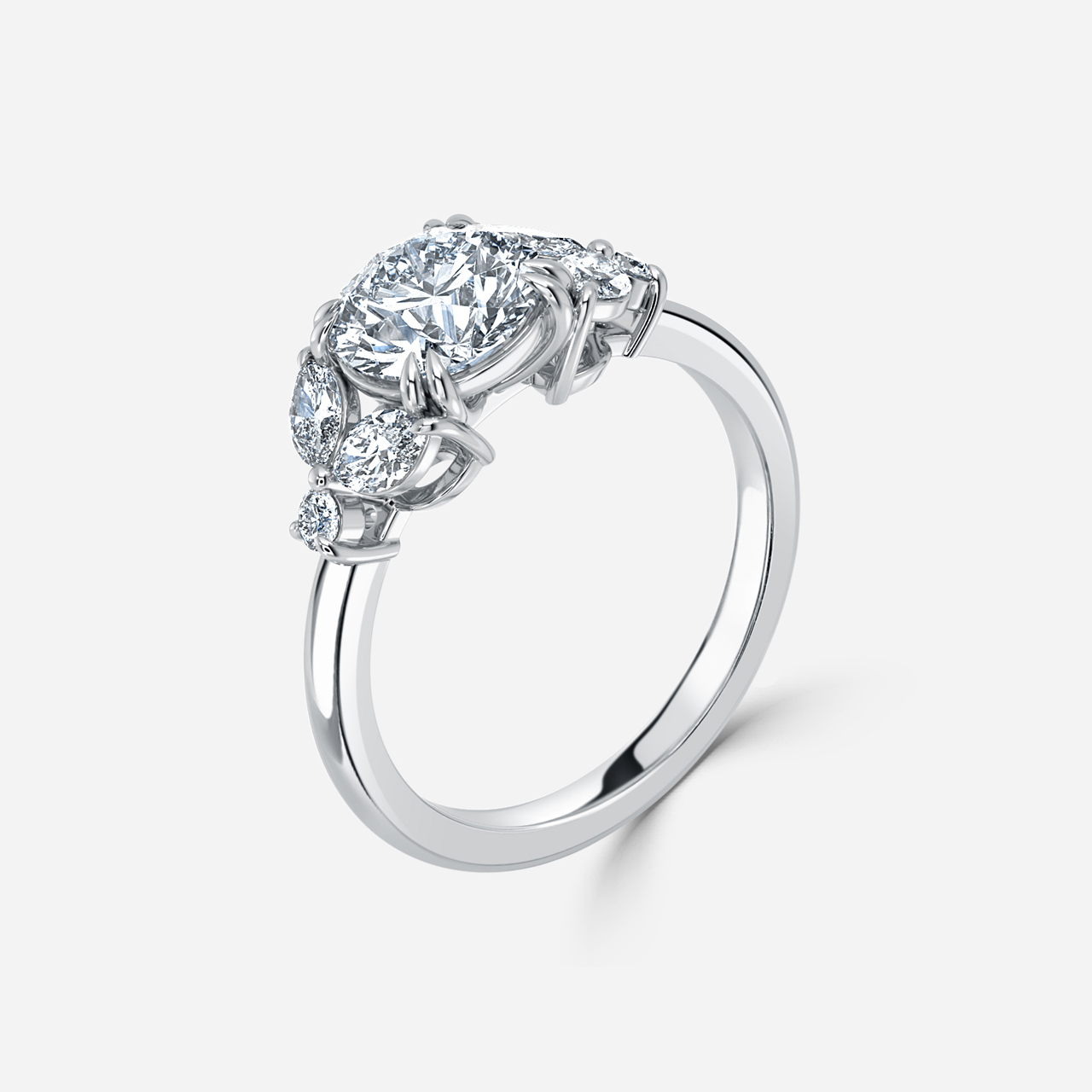 Victoria Platinum Unique Engagement Ring