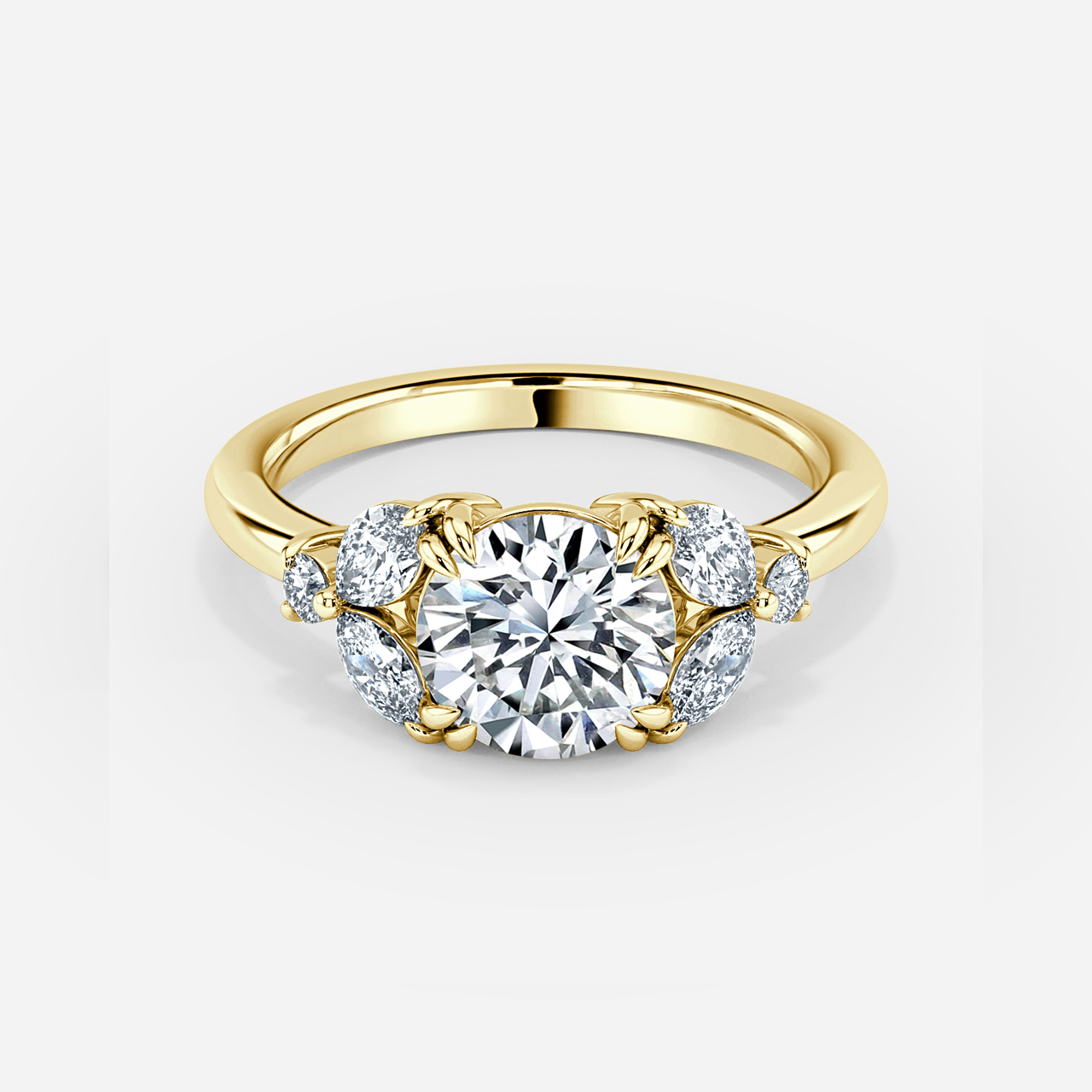 Victoria Yellow Gold Unique Engagement Ring