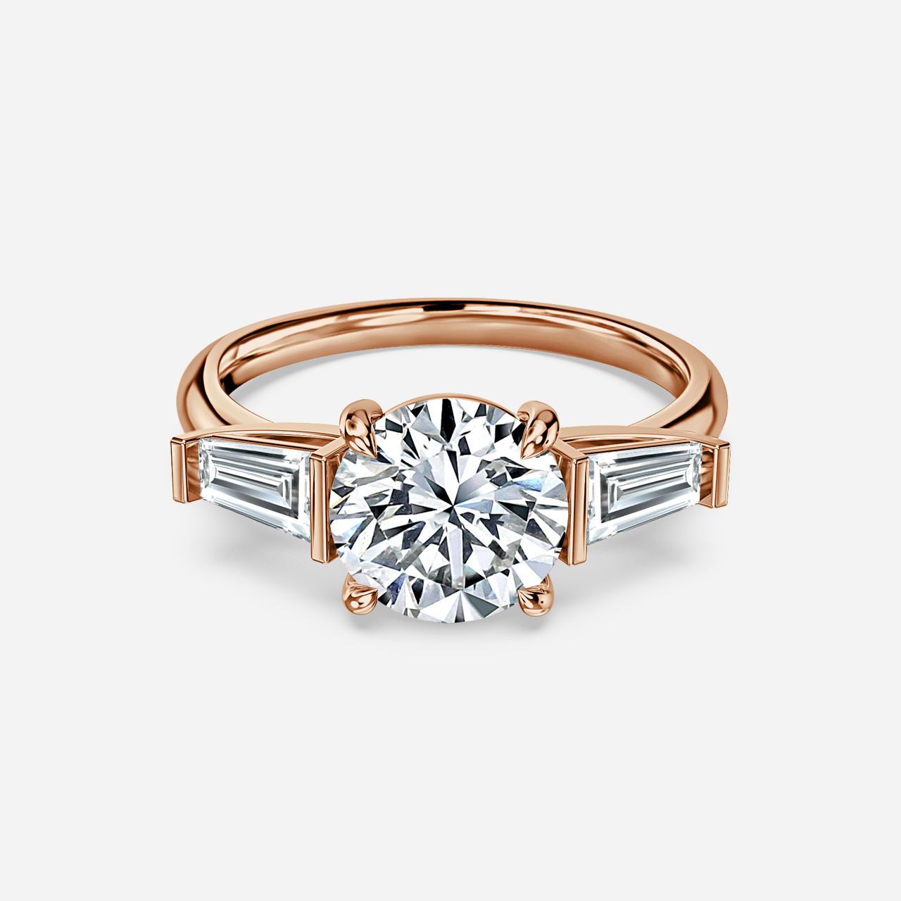 Jemima Rose Gold Unique Engagement Ring - Flawless Fine Jewellery - London