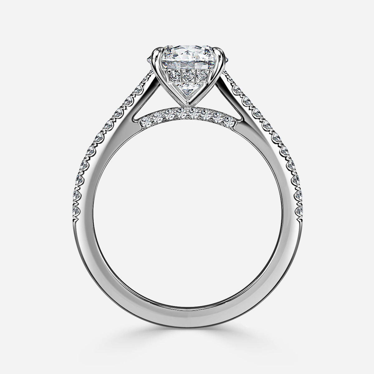 Juliette Pavé Platinum Engagement Ring