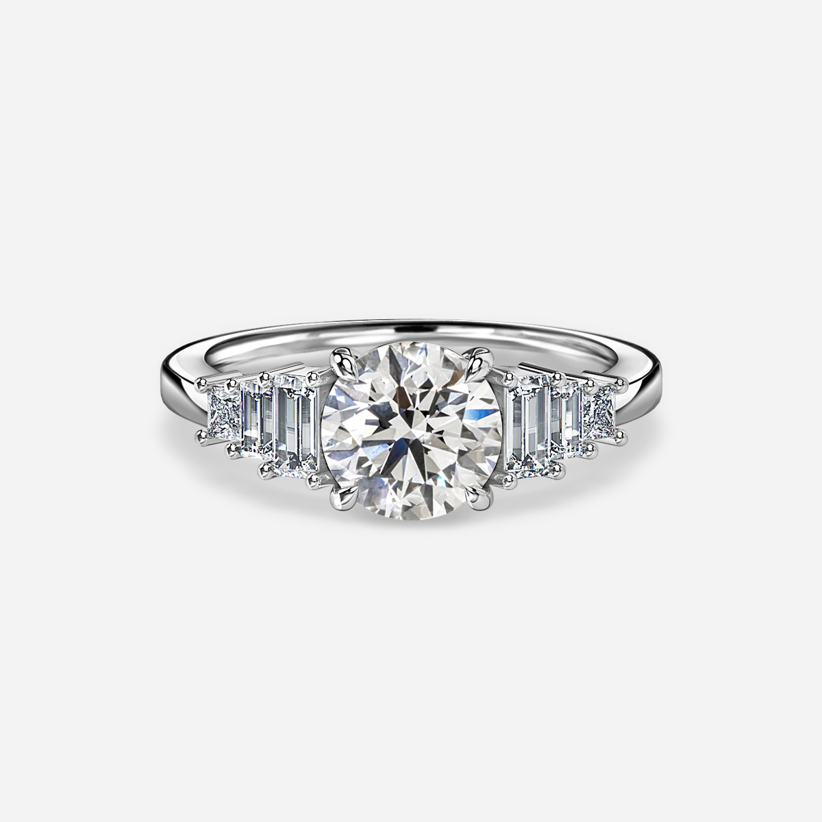 Esme White Gold Vintage Engagement Ring