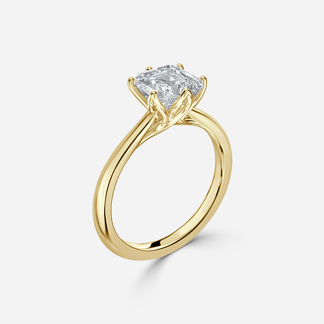 Elswin Yellow Gold Solitaire Engagement Ring