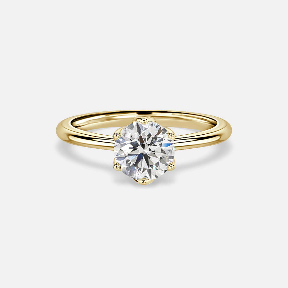 Elswin Yellow Gold Solitaire Engagement Ring