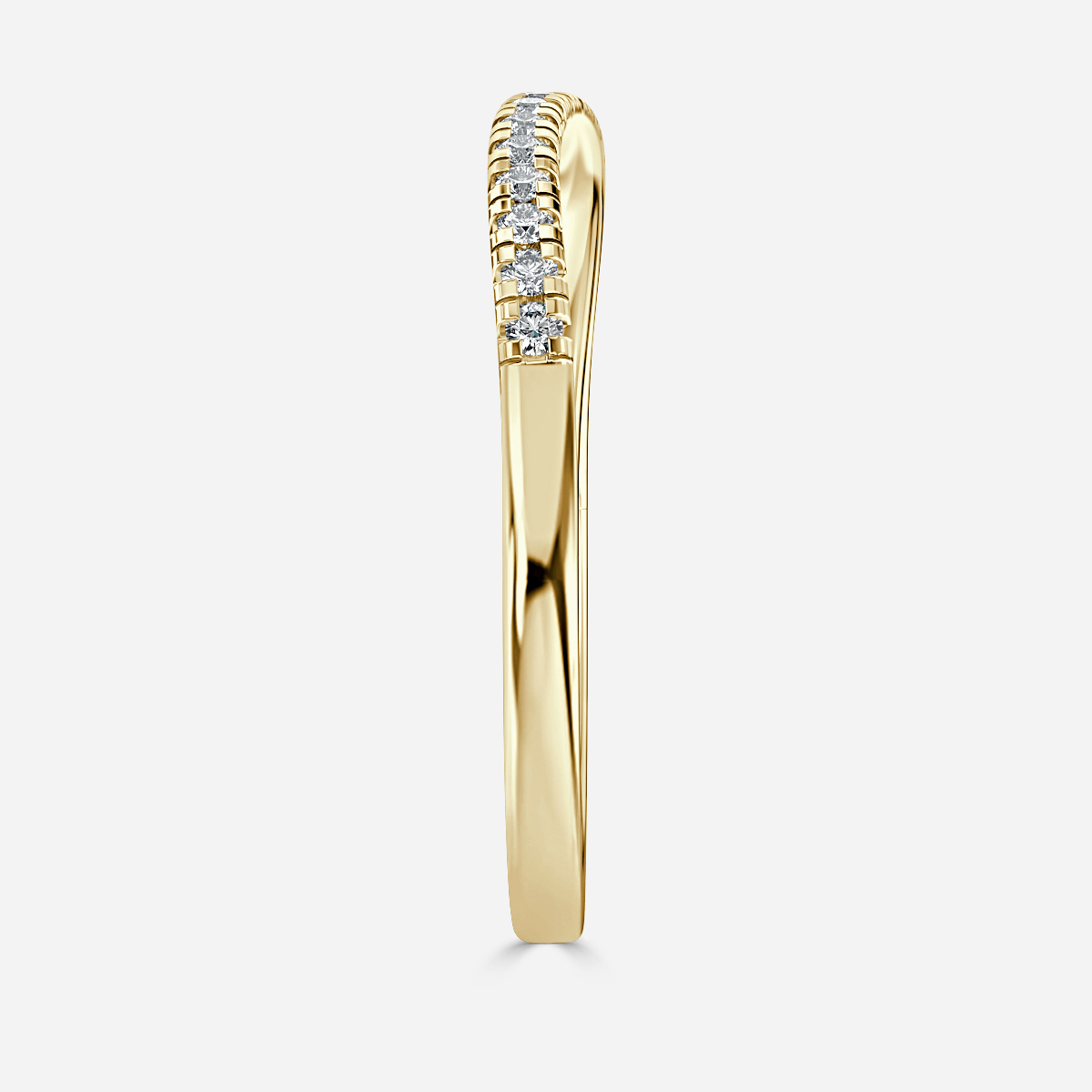 Round Twisted Yellow Gold Wedding Ring