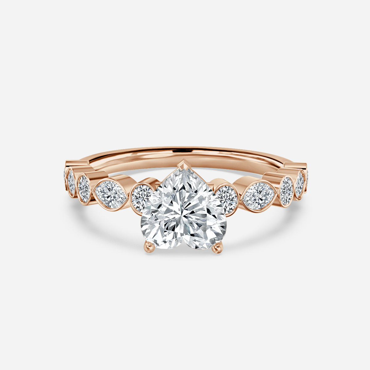 Versailles Rose Gold Unique Engagement Ring