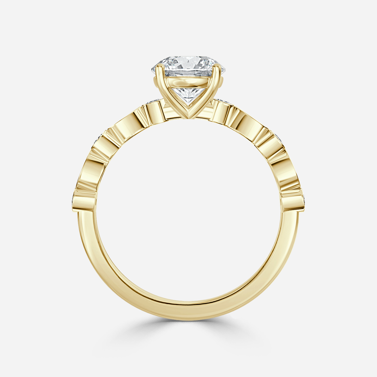 Versailles Yellow Gold Unique Engagement Ring