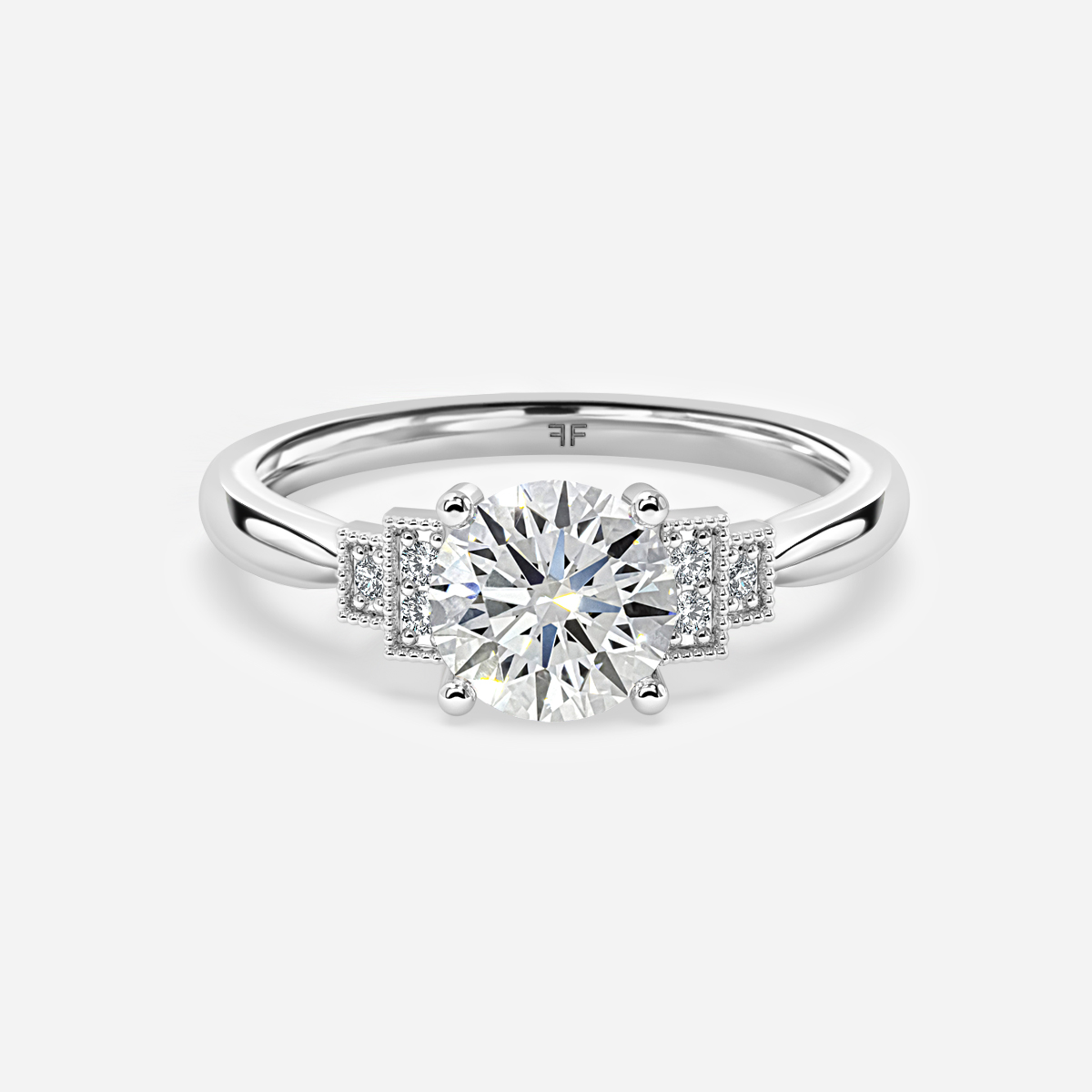 Ayana Platinum Vintage Engagement Ring