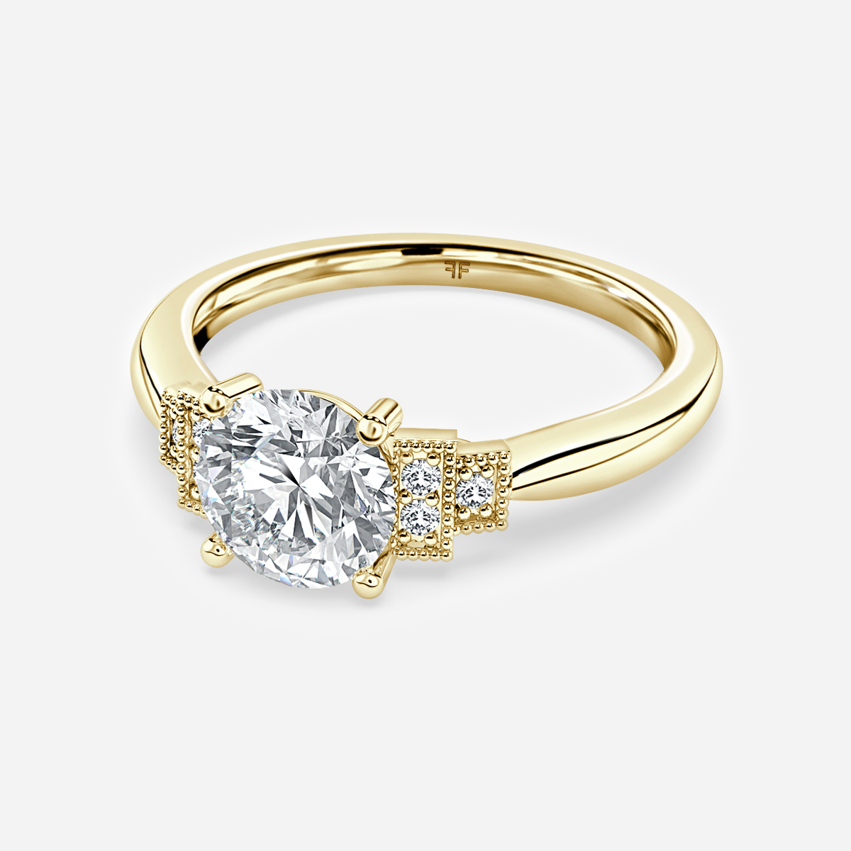Ayana Yellow Gold Vintage Engagement Ring