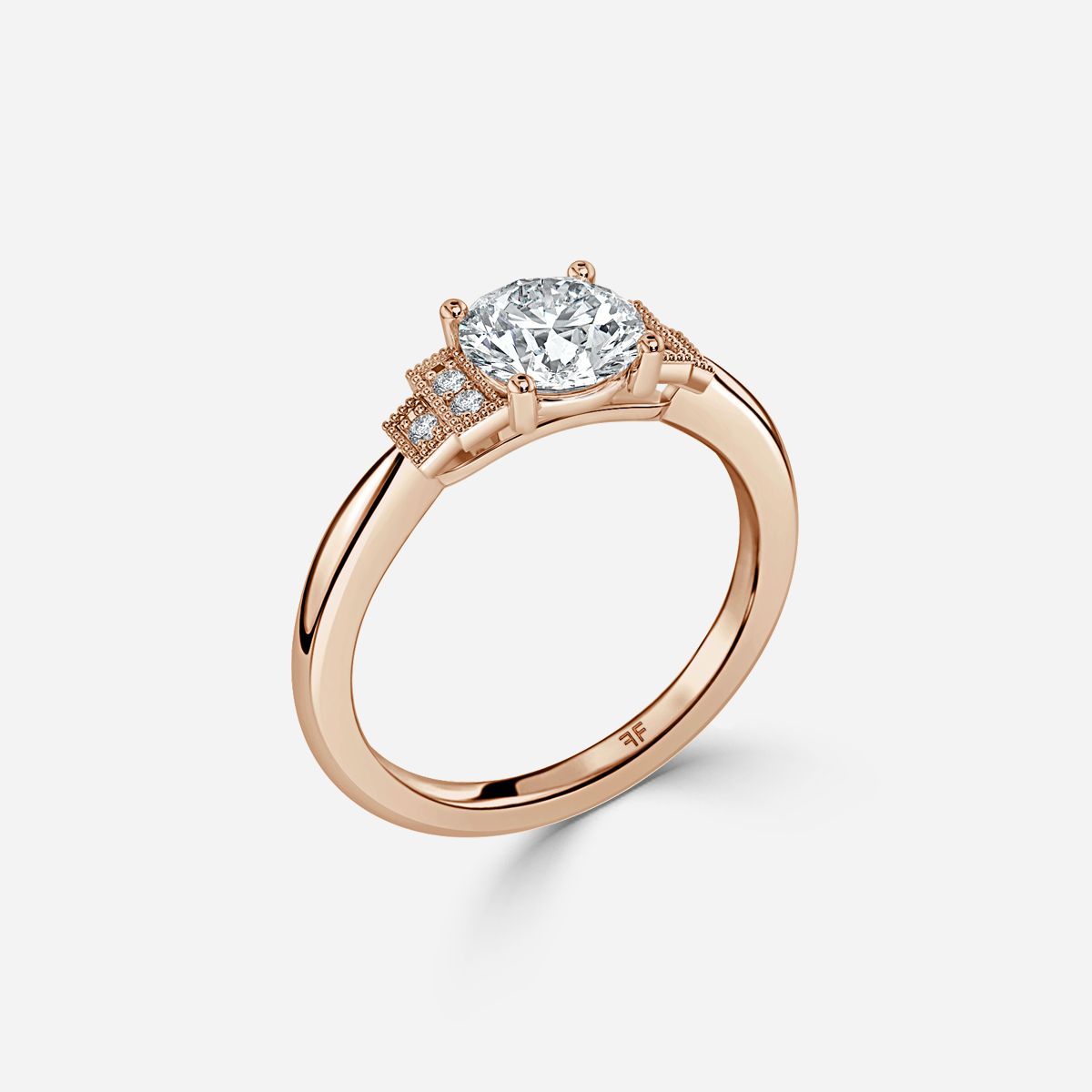 Ayana Rose Gold Vintage Engagement Ring