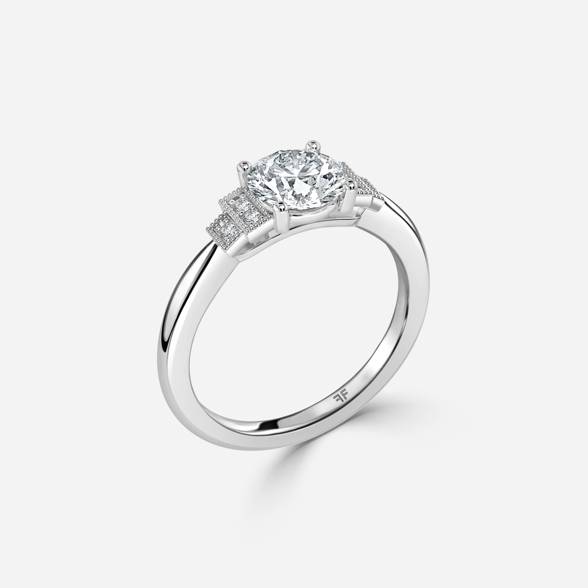 Ayana Platinum Vintage Engagement Ring