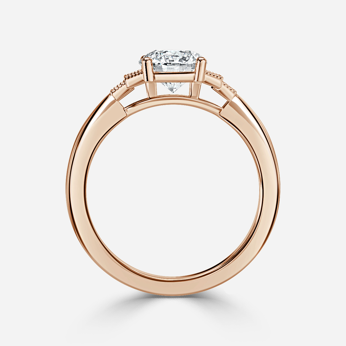 Ayana Rose Gold Vintage Engagement Ring