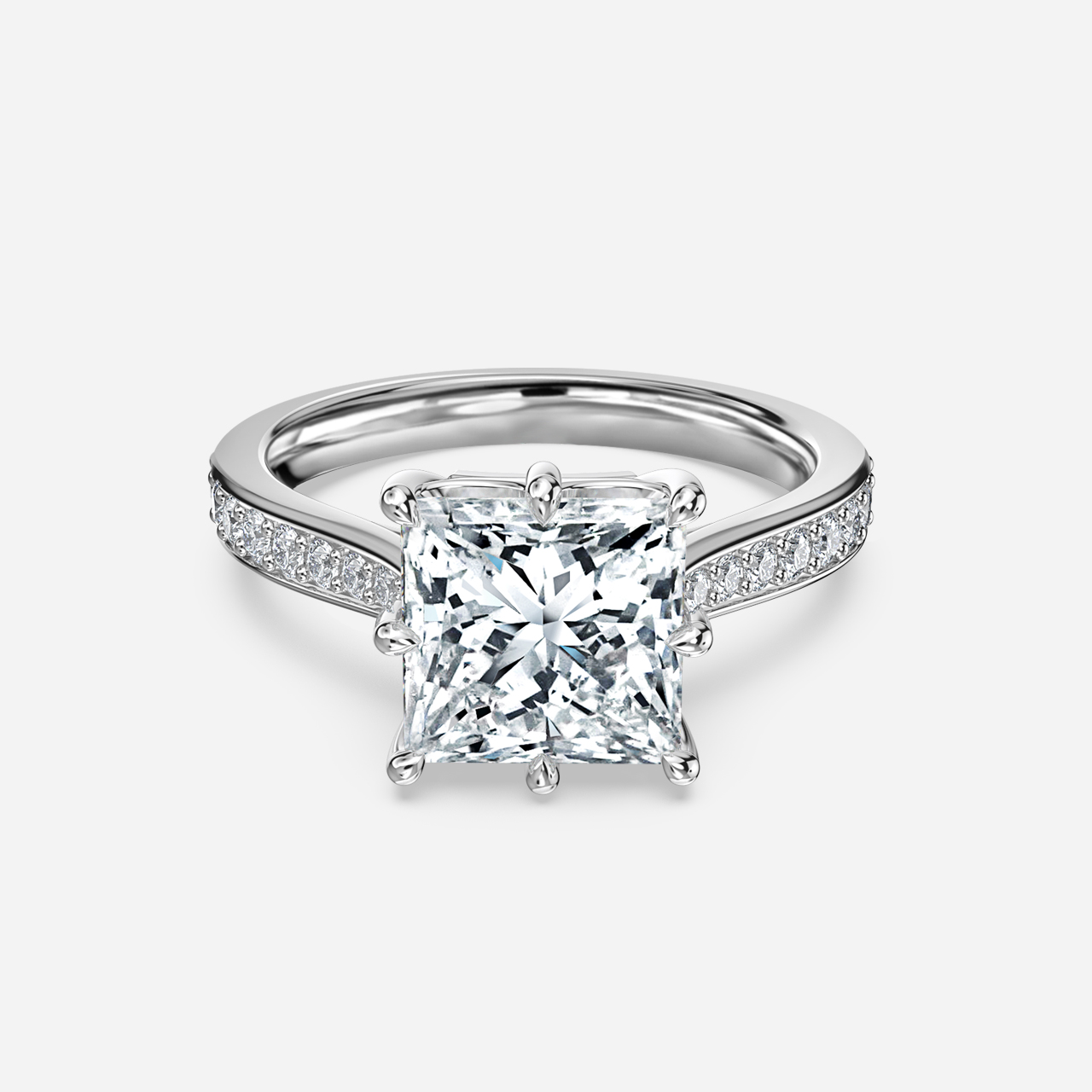 Heni Platinum Vintage Engagement Ring