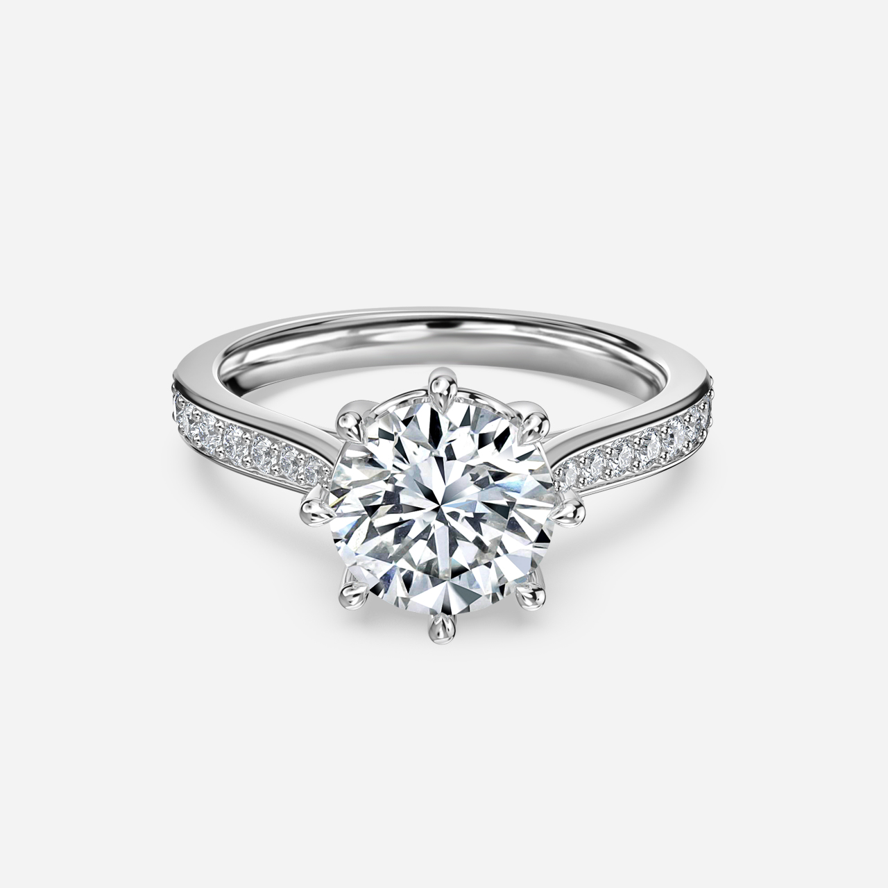 Heni White Gold Vintage Engagement Ring