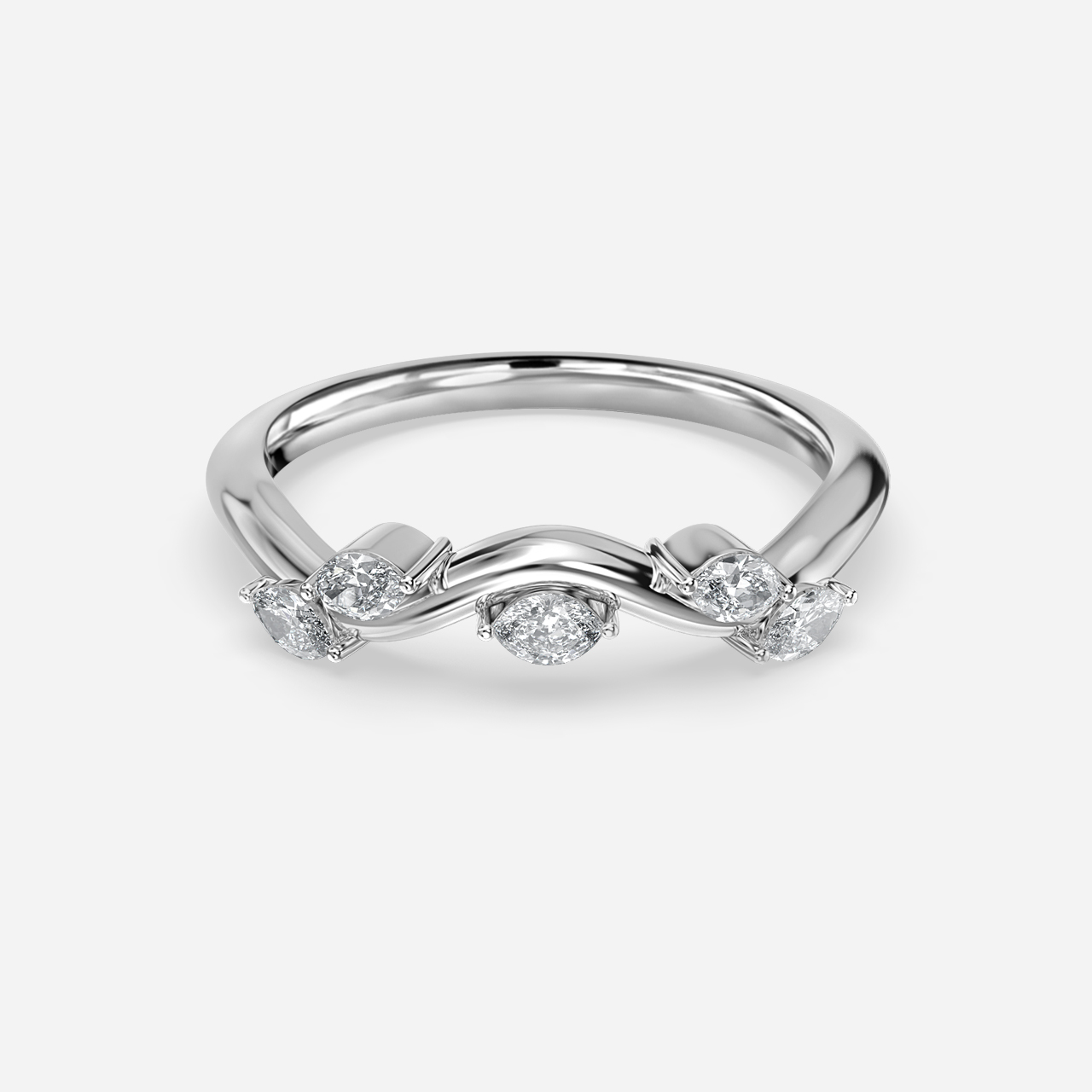 Night Jasmine Platinum Wedding Ring