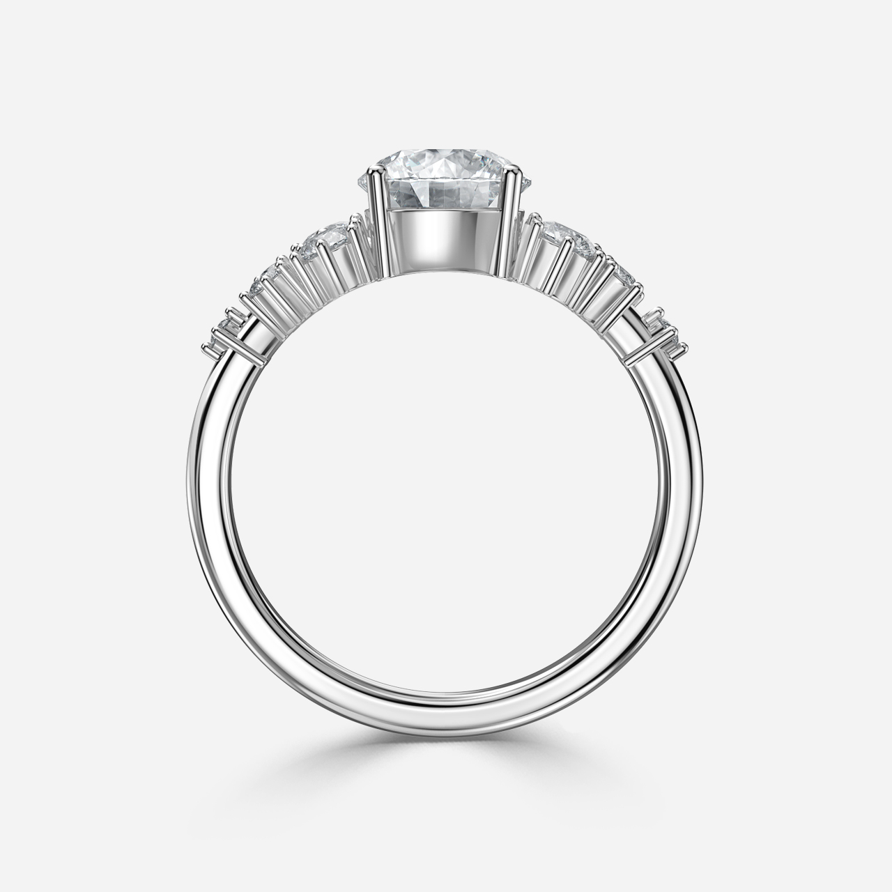 Luz De La Luna White Gold Unique Engagement Ring