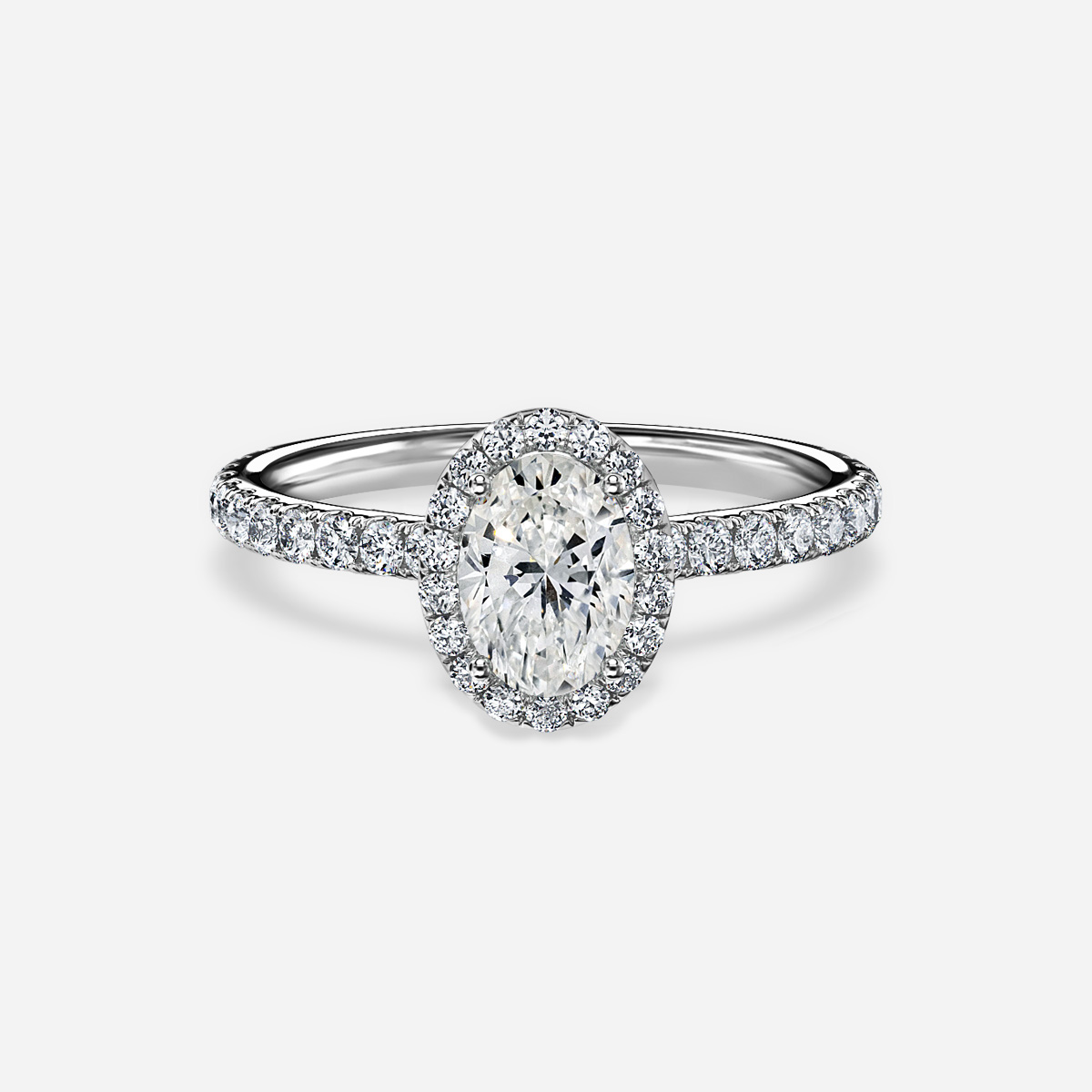 Maya White Gold Halo Engagement Ring