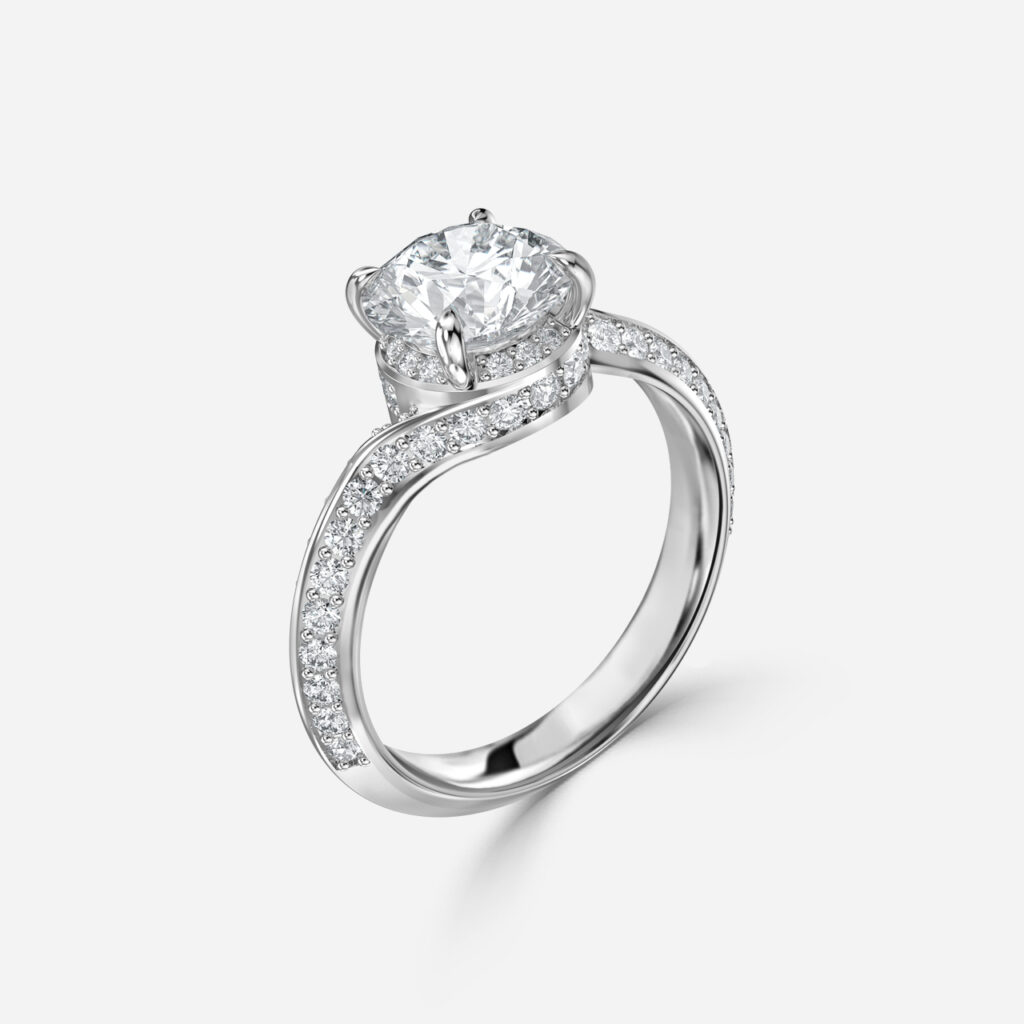 Nefta Platinum Engagement Ring