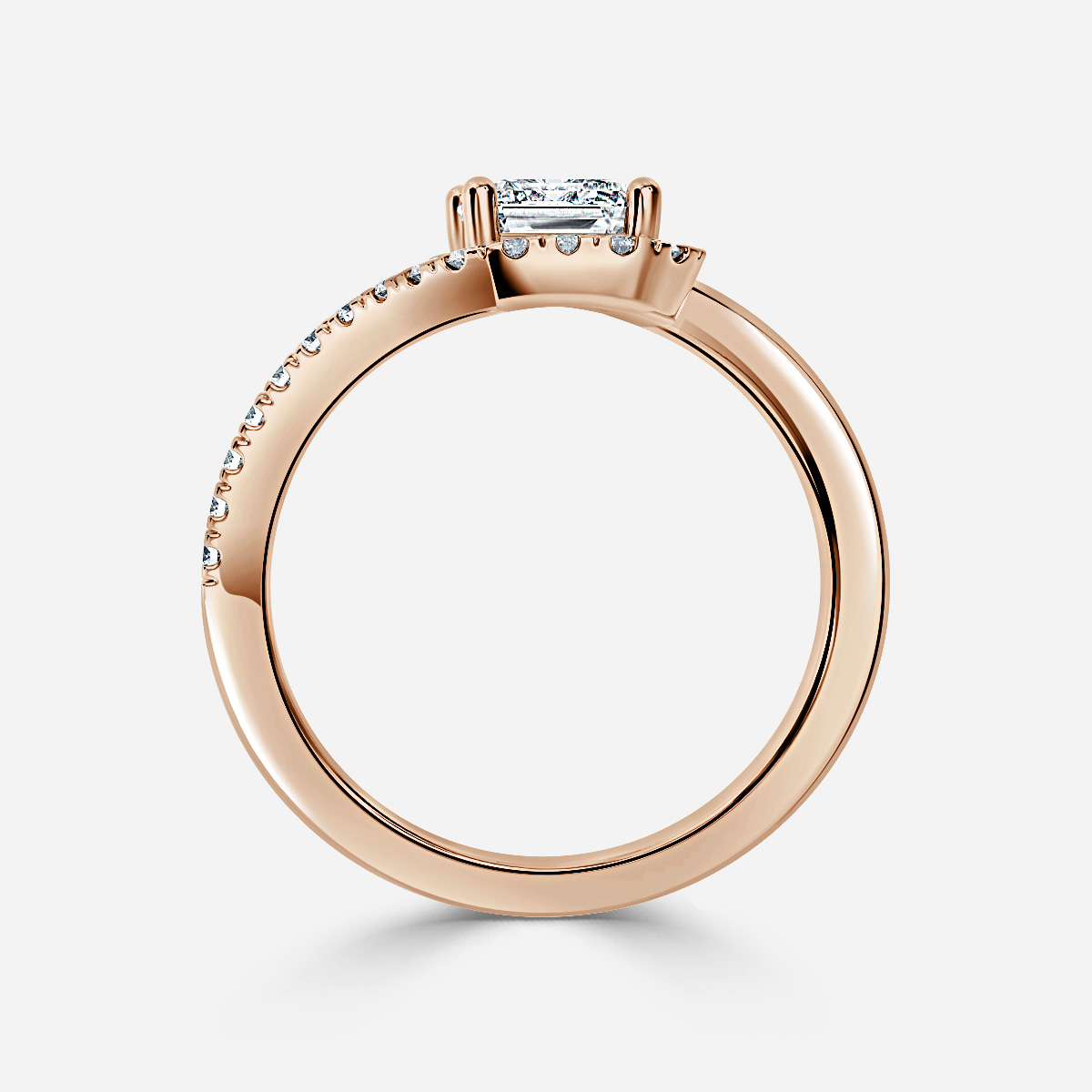 Paisley Rose Gold Halo Engagement Ring