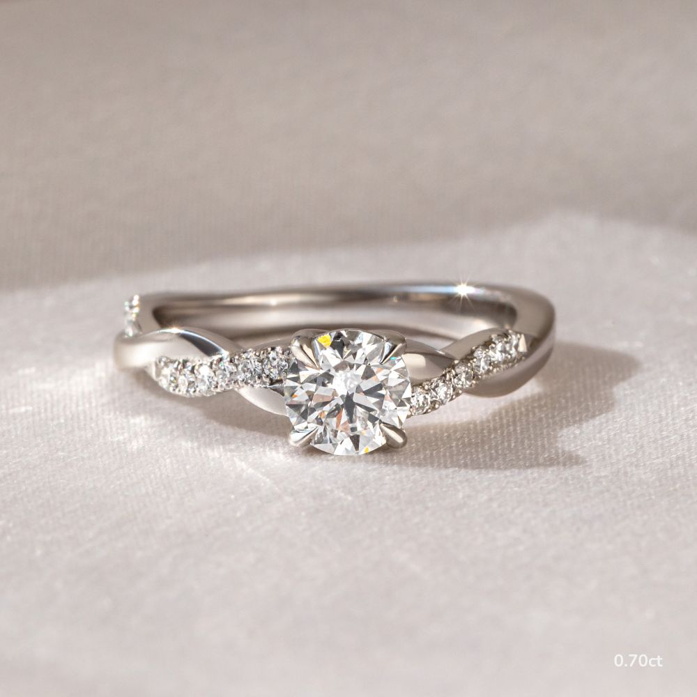 Sahana White Gold Pave Engagement Ring