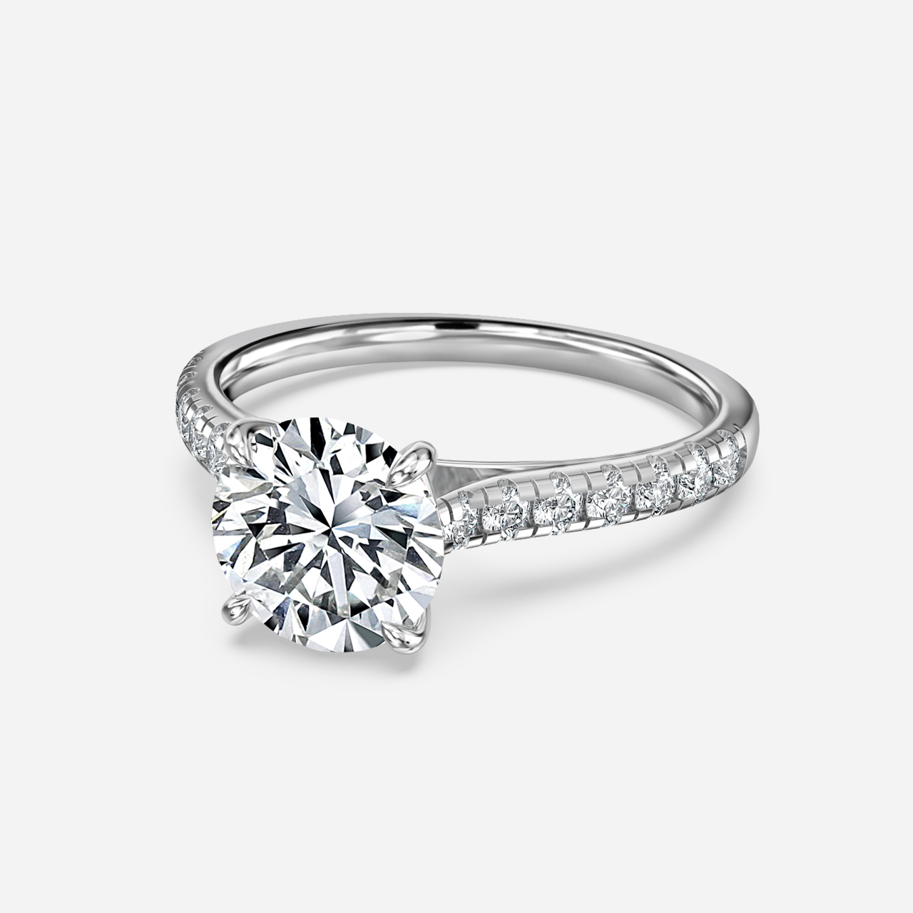 Josephine Platinum Pave Engagement Ring