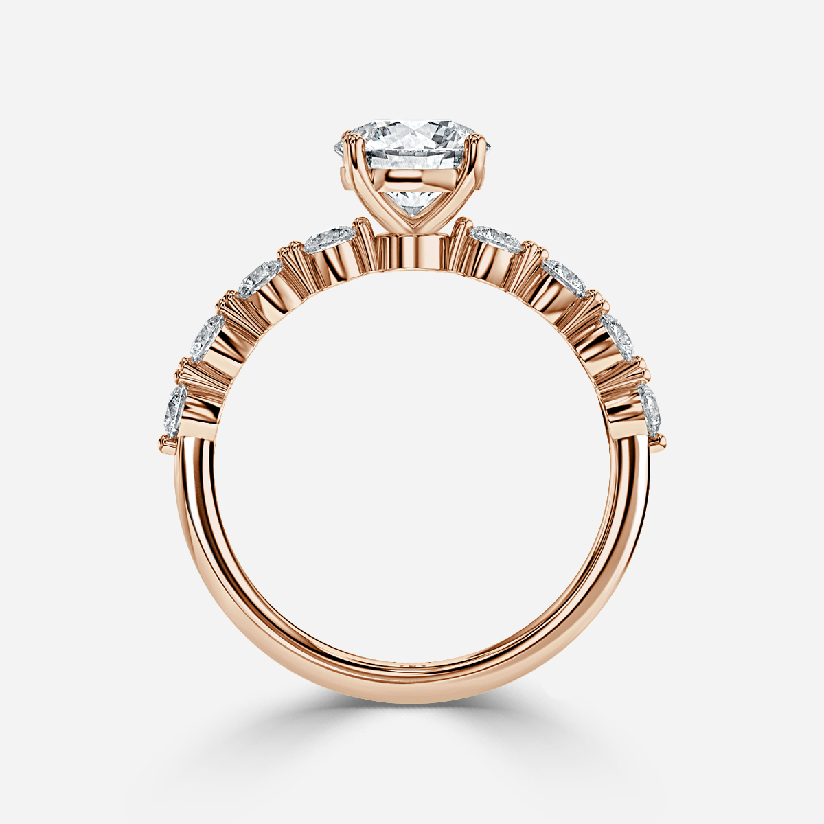 Veronica Rose Gold Unique Engagement Ring