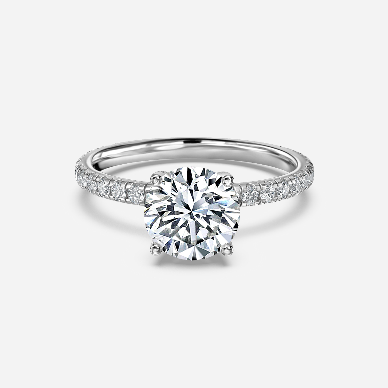 Sofia Platinum Pave Engagement Ring