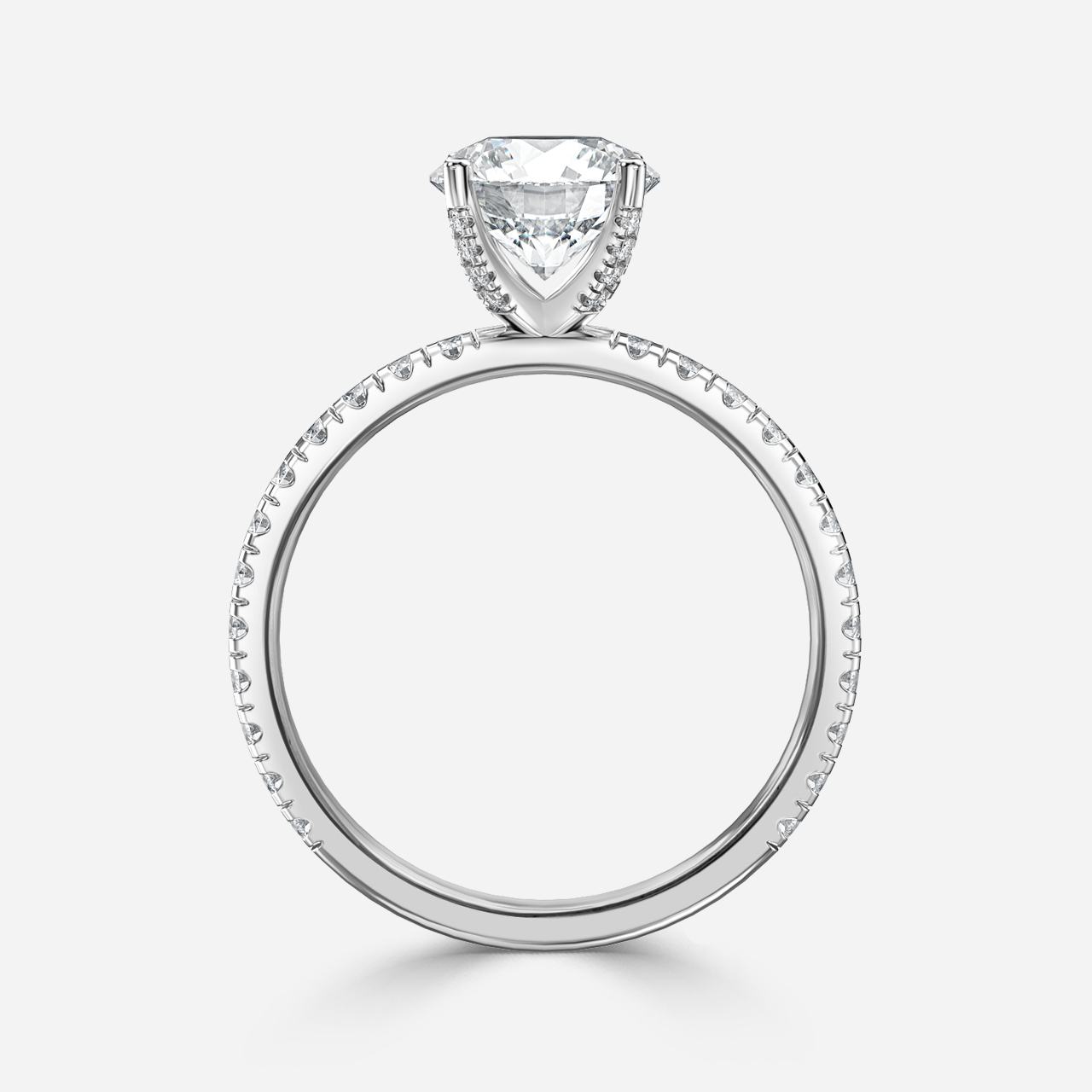 Sofia Platinum Pave Engagement Ring