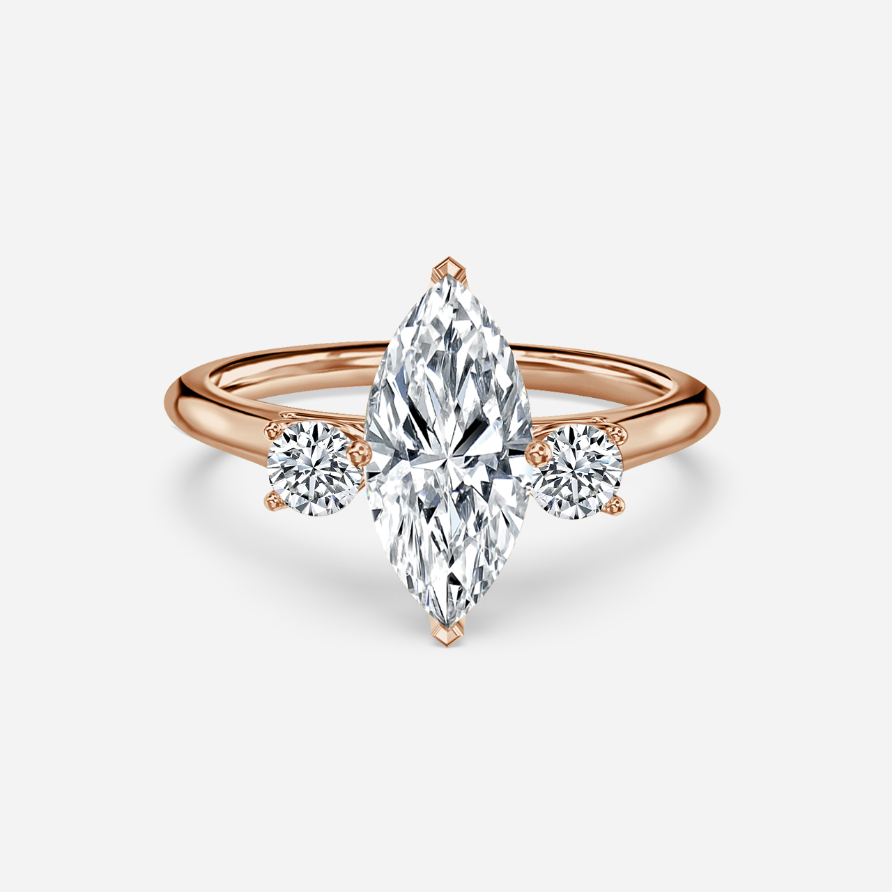 Rohini Rose Gold Engagement Ring