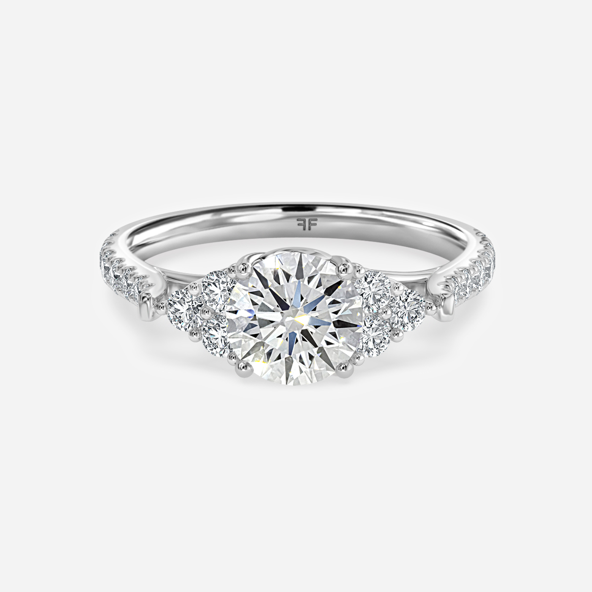 Mithrial Platinum Trilogy Engagement Ring