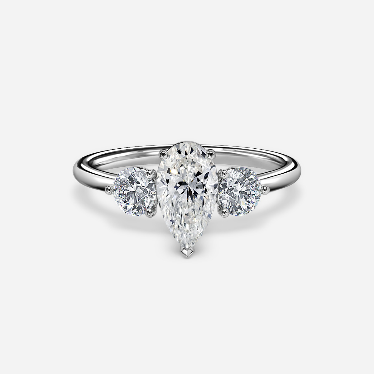 Trinity White Gold Trilogy Engagement Ring