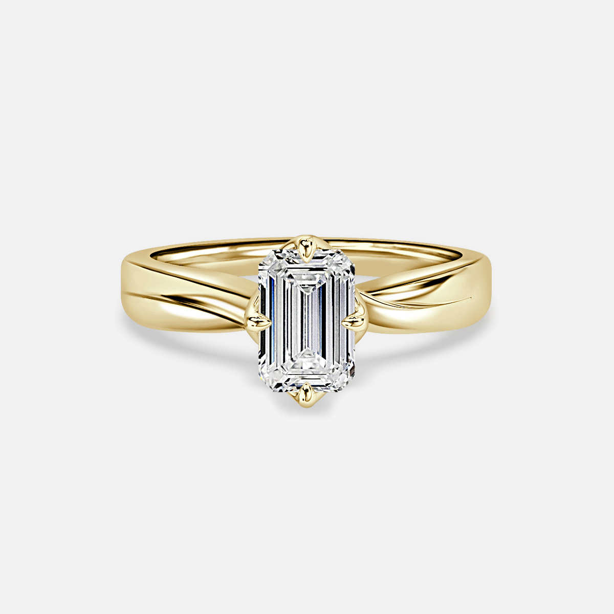 Vri Yellow Gold Solitaire Engagement Ring